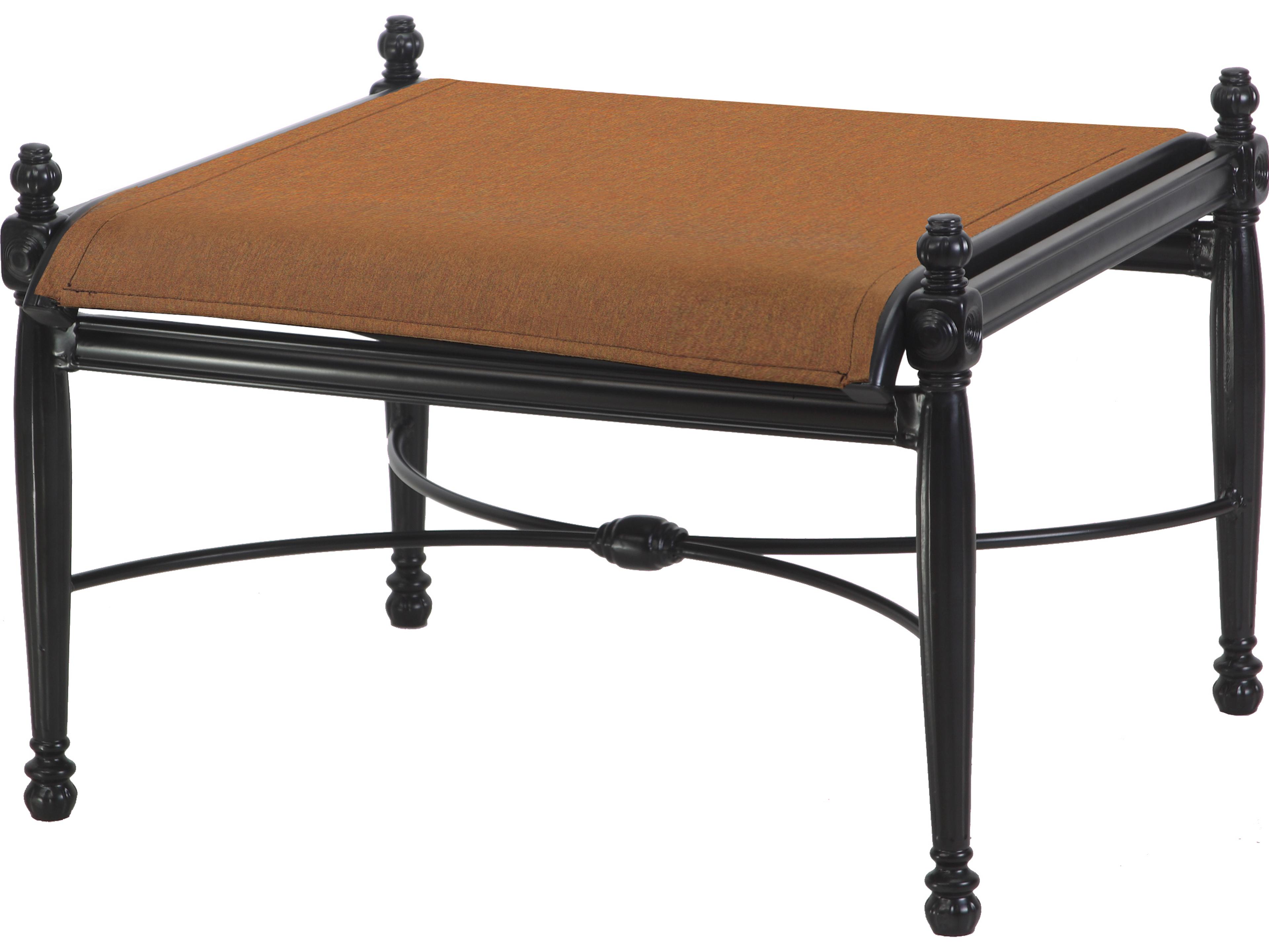 Gensun Bel Air Padded Sling Cast Aluminum Outdoor Ottoman