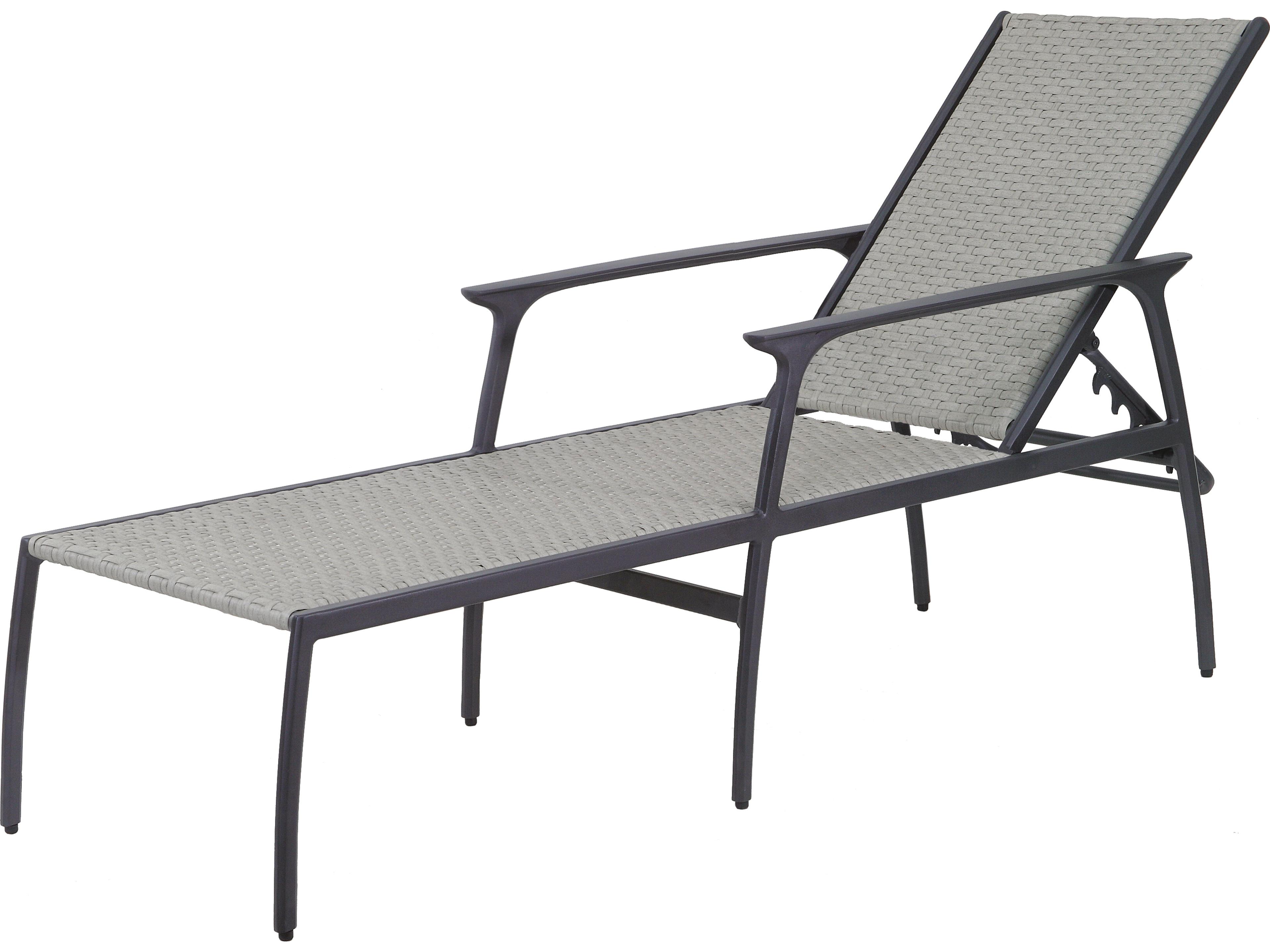 Gensun Amari Woven Aluminum Carbon Outdoor Patio Chaise Lounge