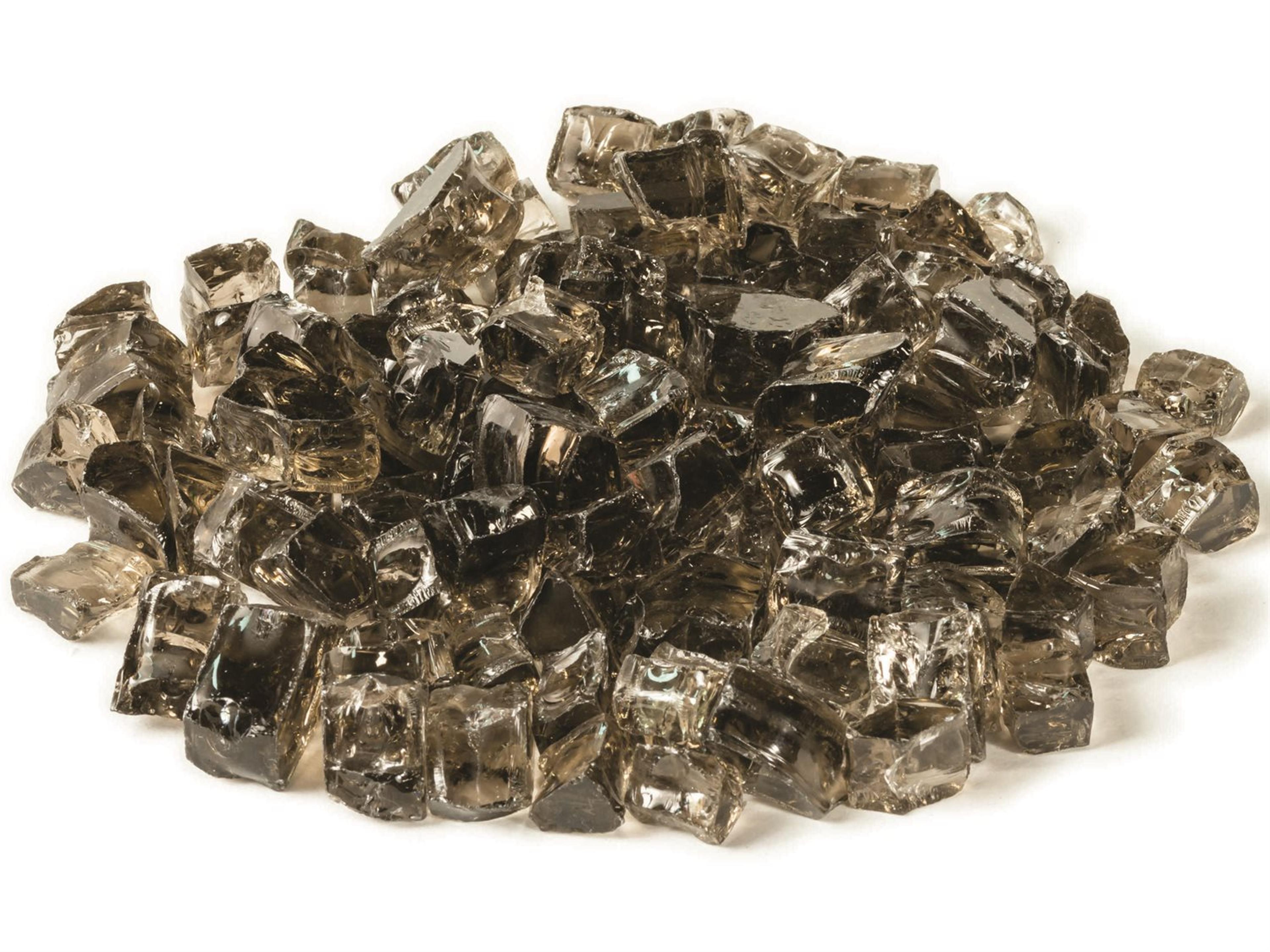 Gensun Gas Fire Pit Accessories Tempered Fire Glass in Ash Brown