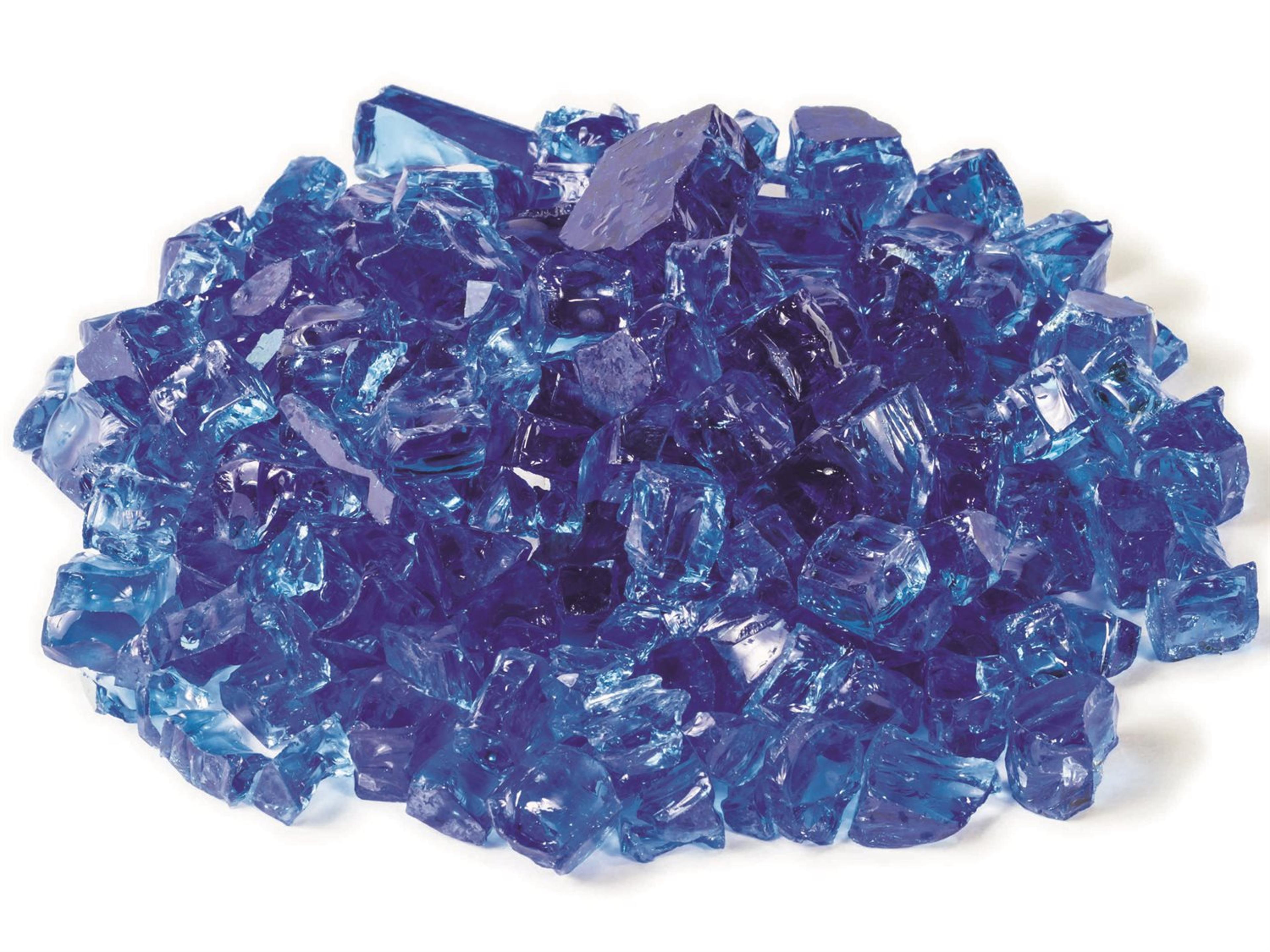 Gensun Gas Fire Pit Accessories Tempered Fire Glass in Cobalt Blue