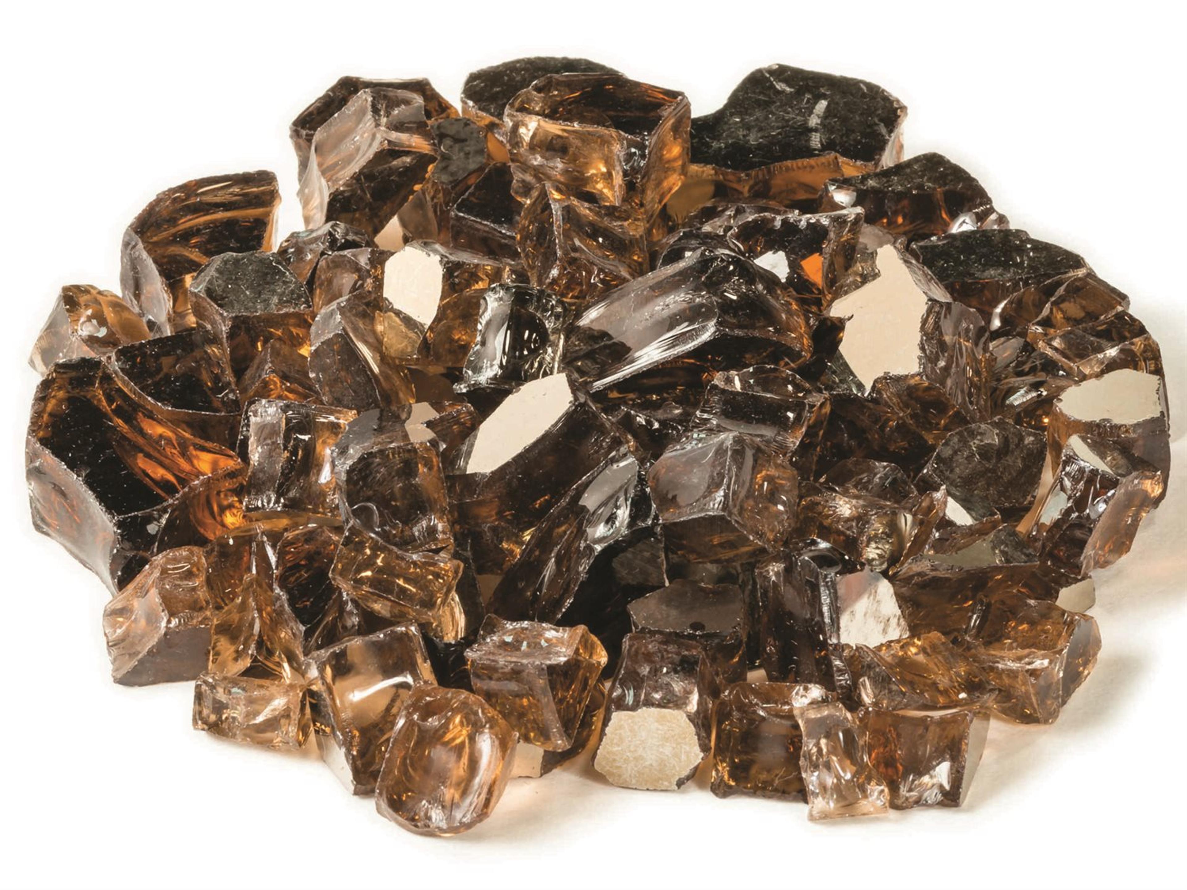 Gensun Gas Fire Pit Accessories Tempered Fire Glass in Bronze Reflective