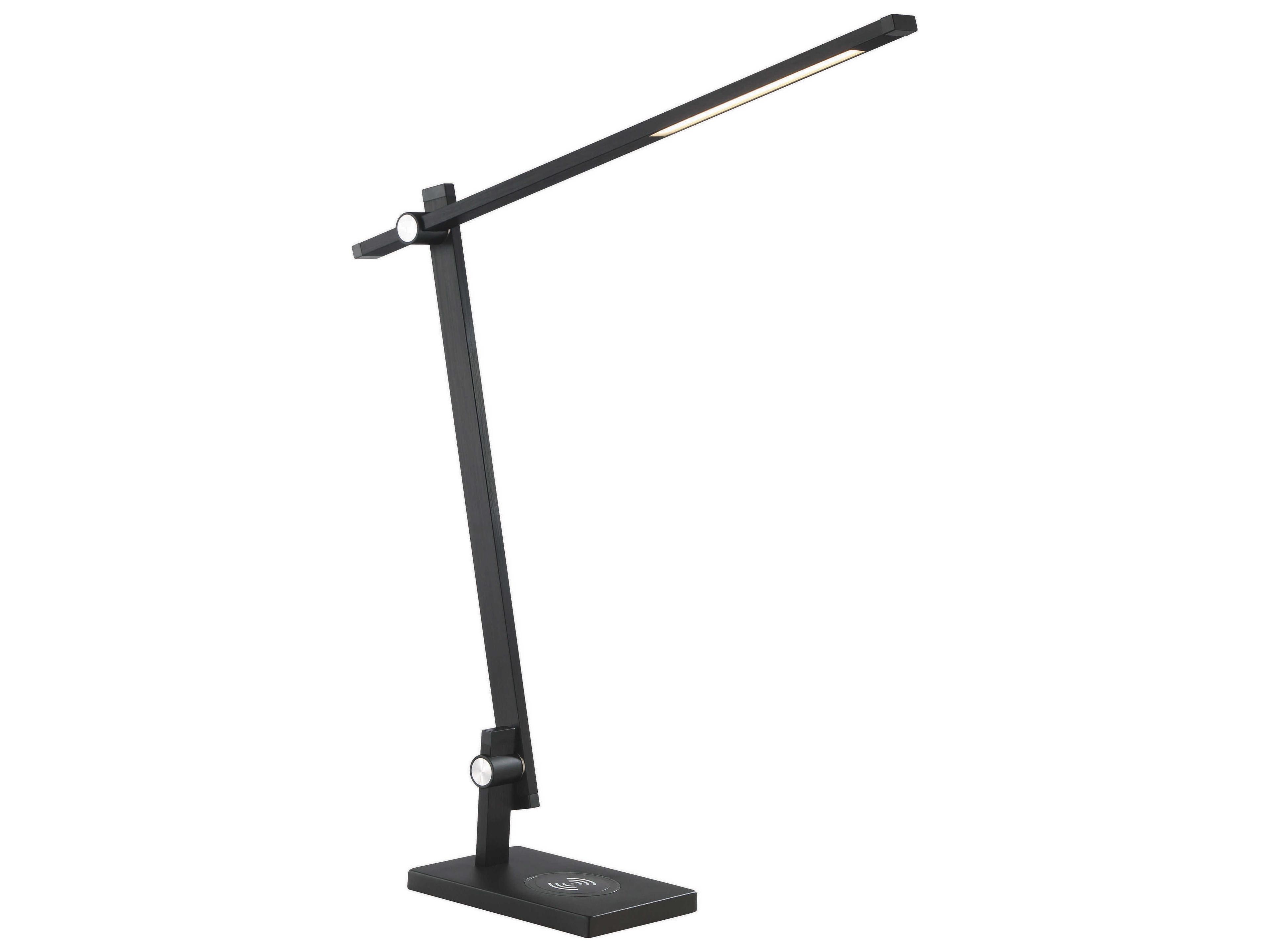 George Kovacs Task Portables Anodized Brushed Coal Black Desk Lamp