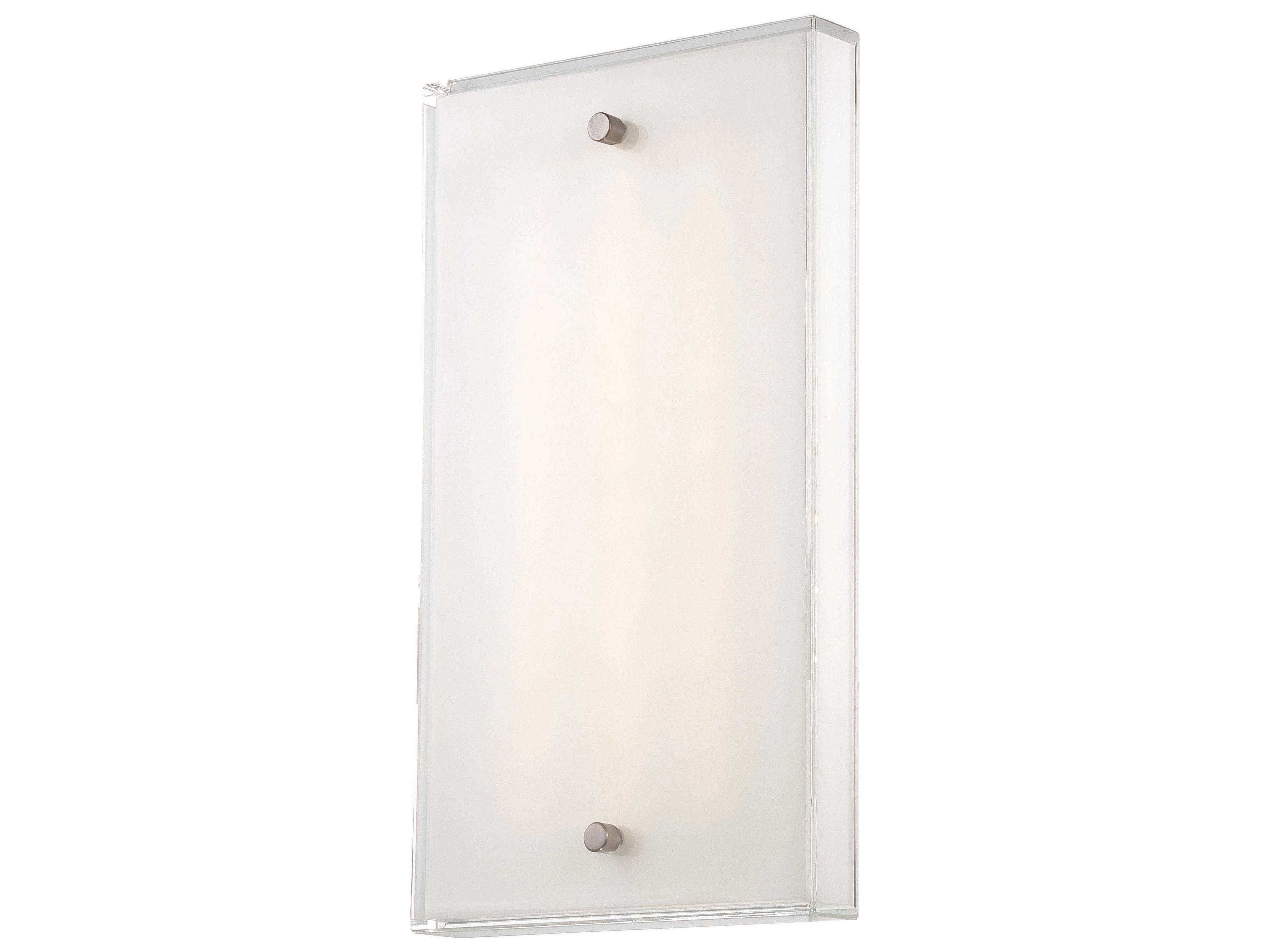 1-Light Brushed Nickel Glass LED Wall Sconce