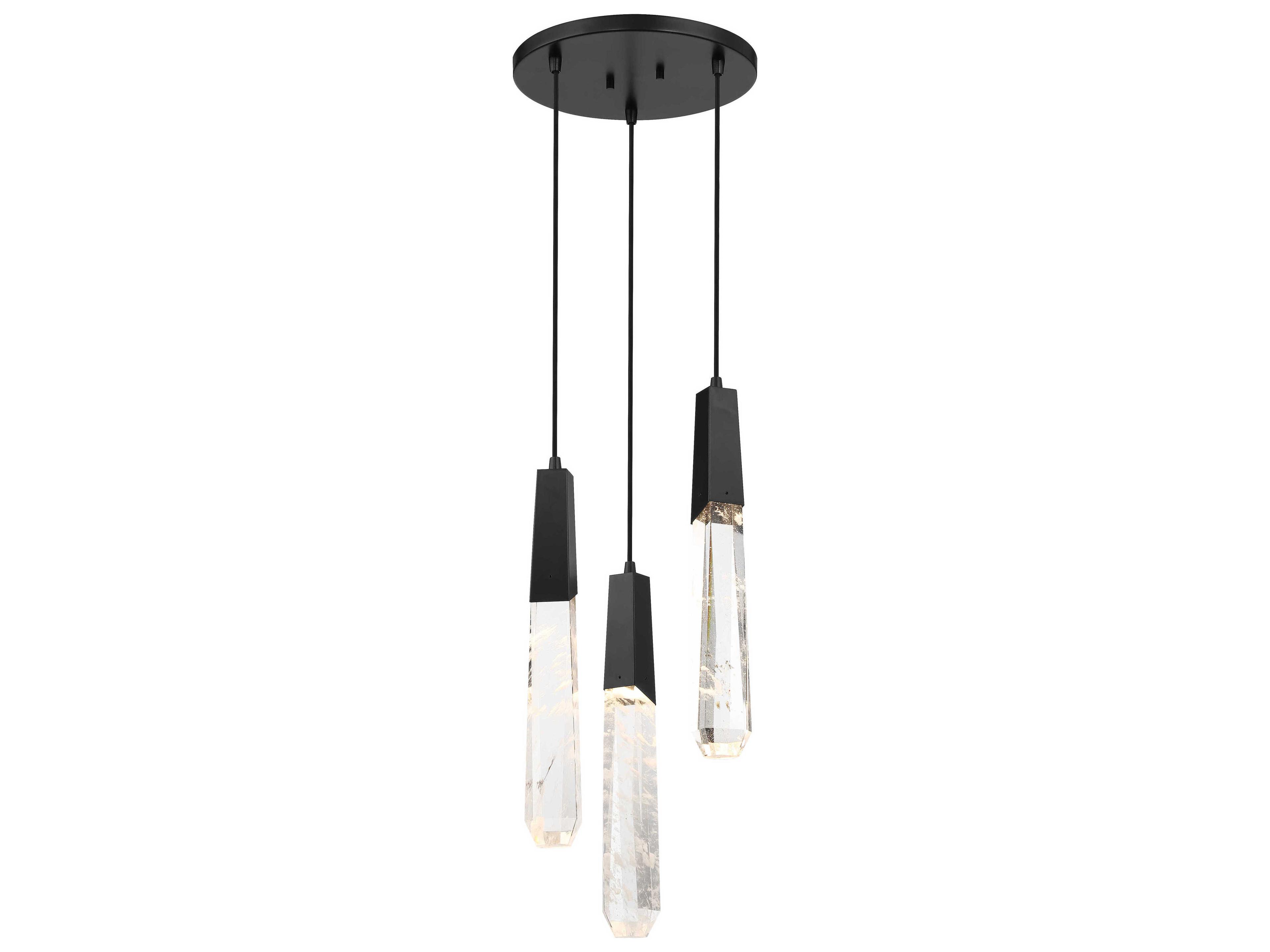 George Kovacs Drifting Droplets 3-Light Coal Black Cylinder Mini Pendant