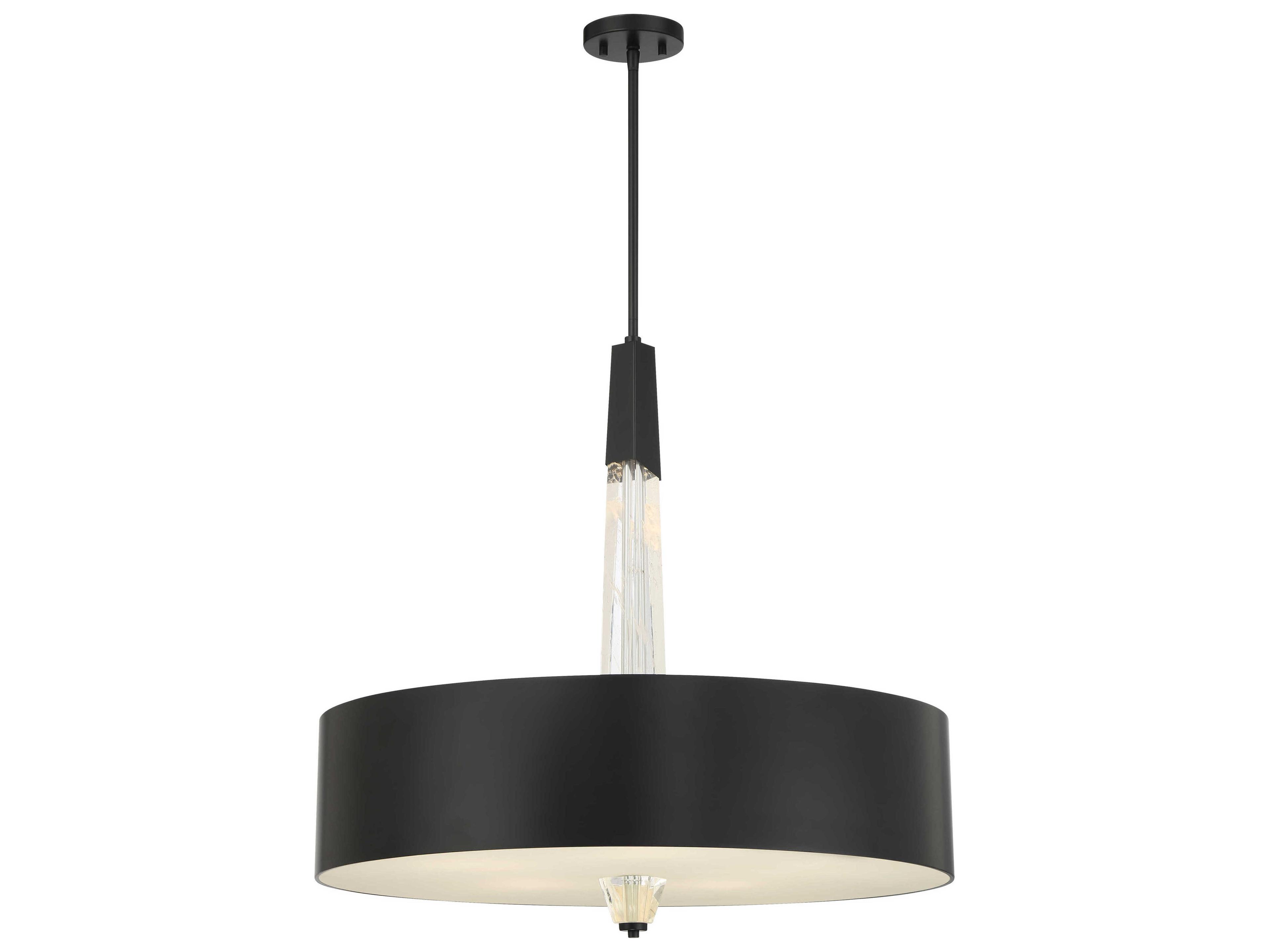 George Kovacs Drifting Droplets 1-Light Coal Black Round Pendant