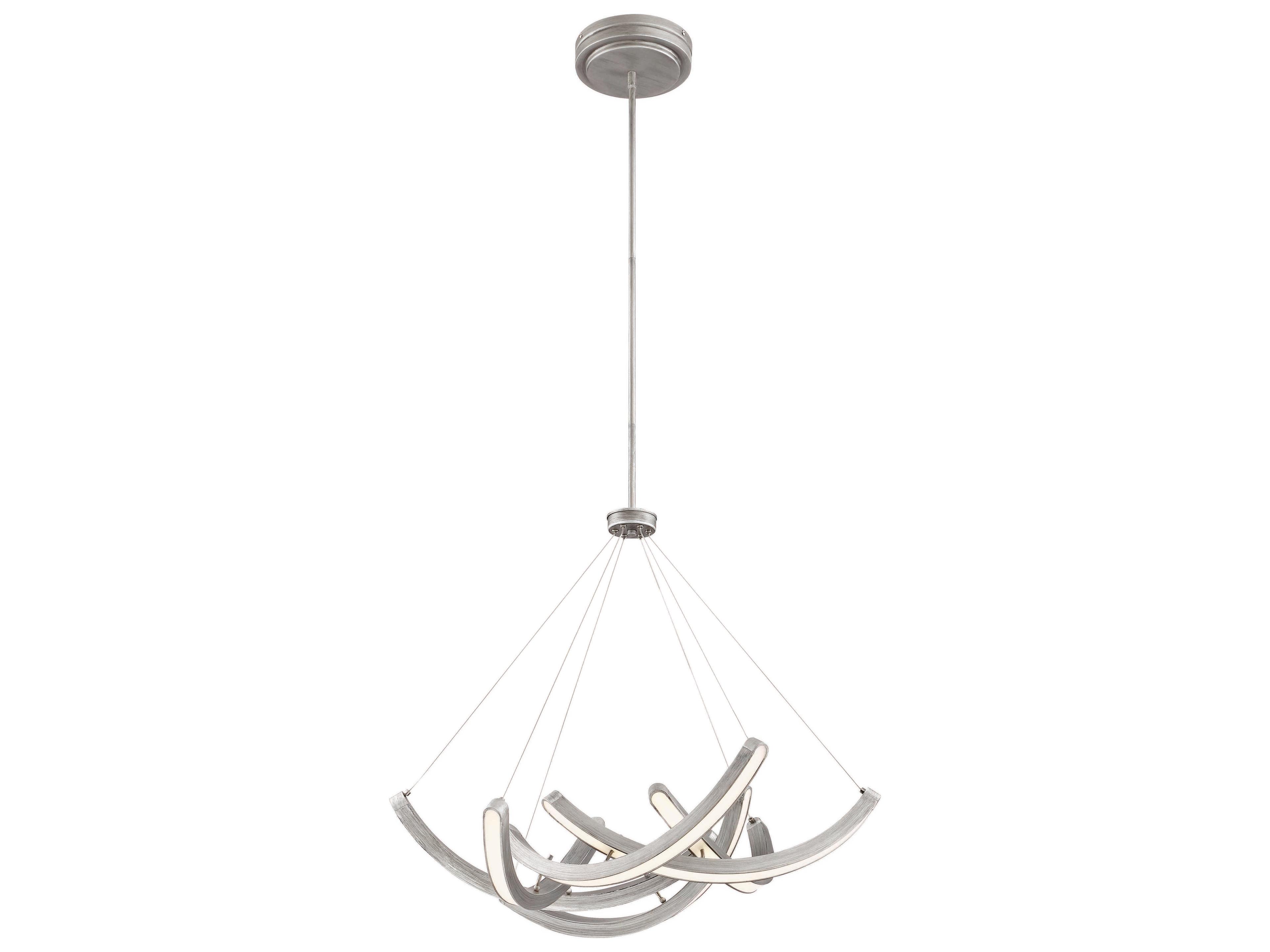 Swing Time 1-Light Brushed Silver LED Pendant