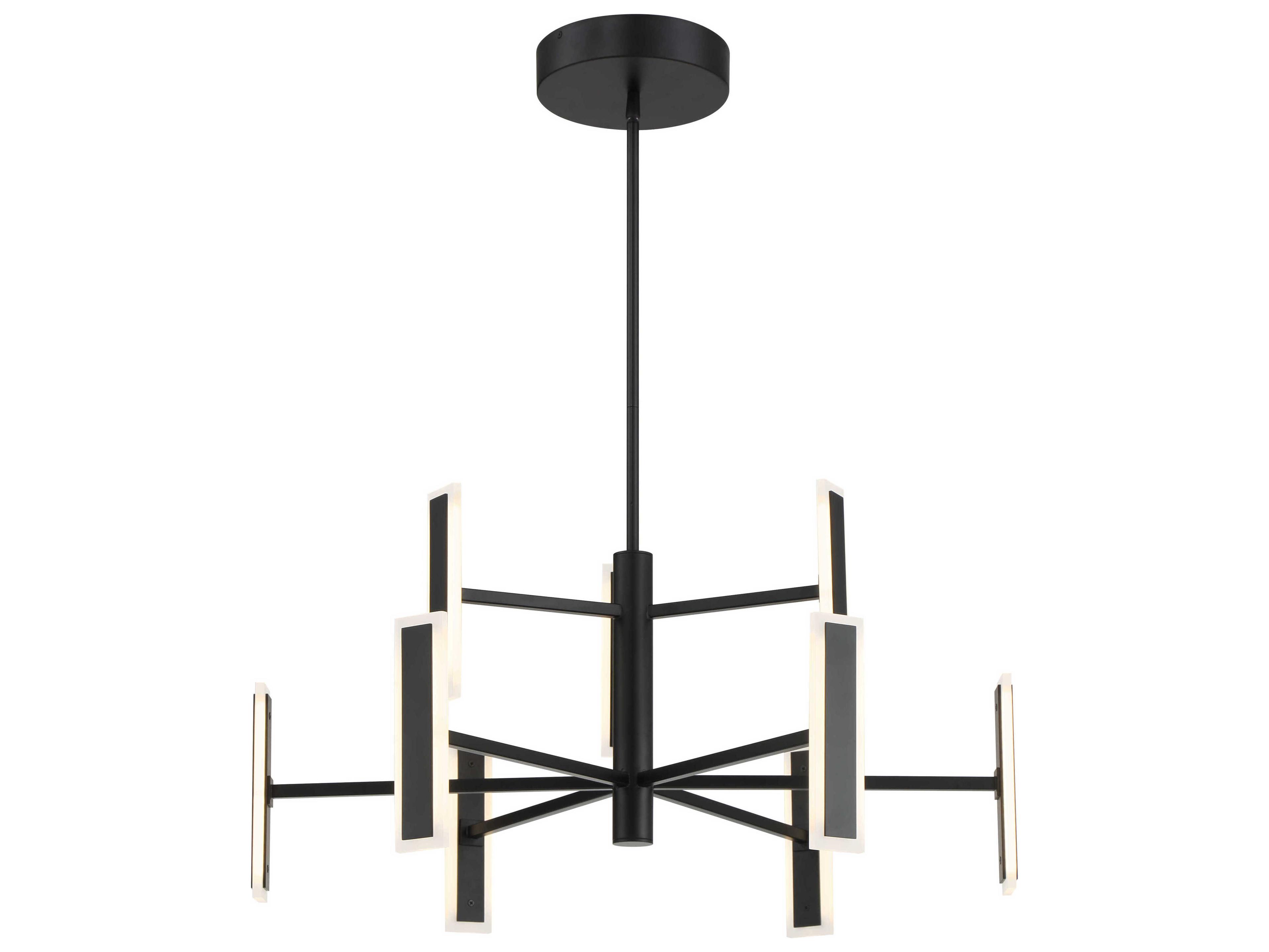 George Kovacs Edge 9-Light Coal Black Chandelier