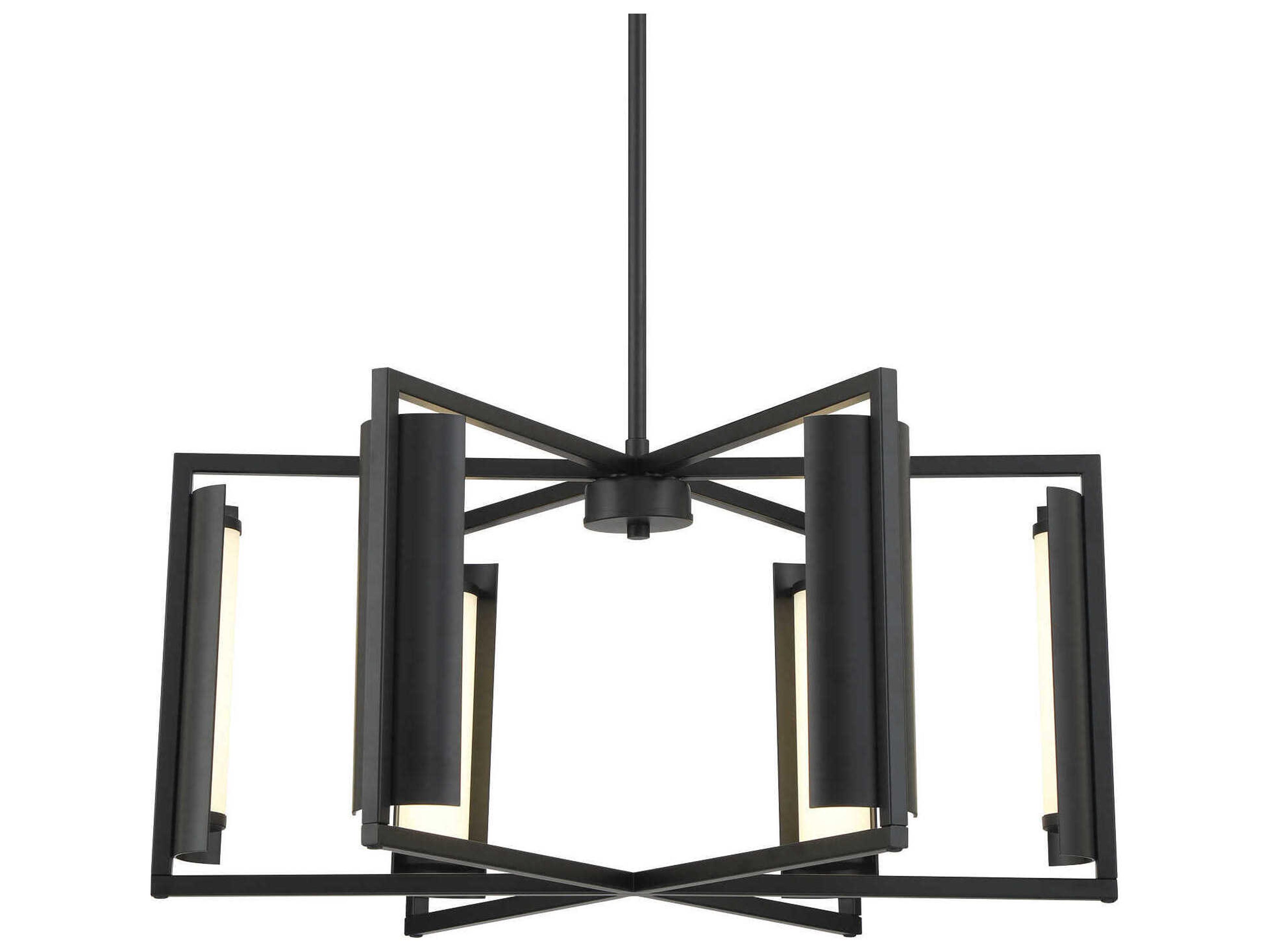 George Kovacs Trizay 1-Light Coal Black Geometric Chandelier