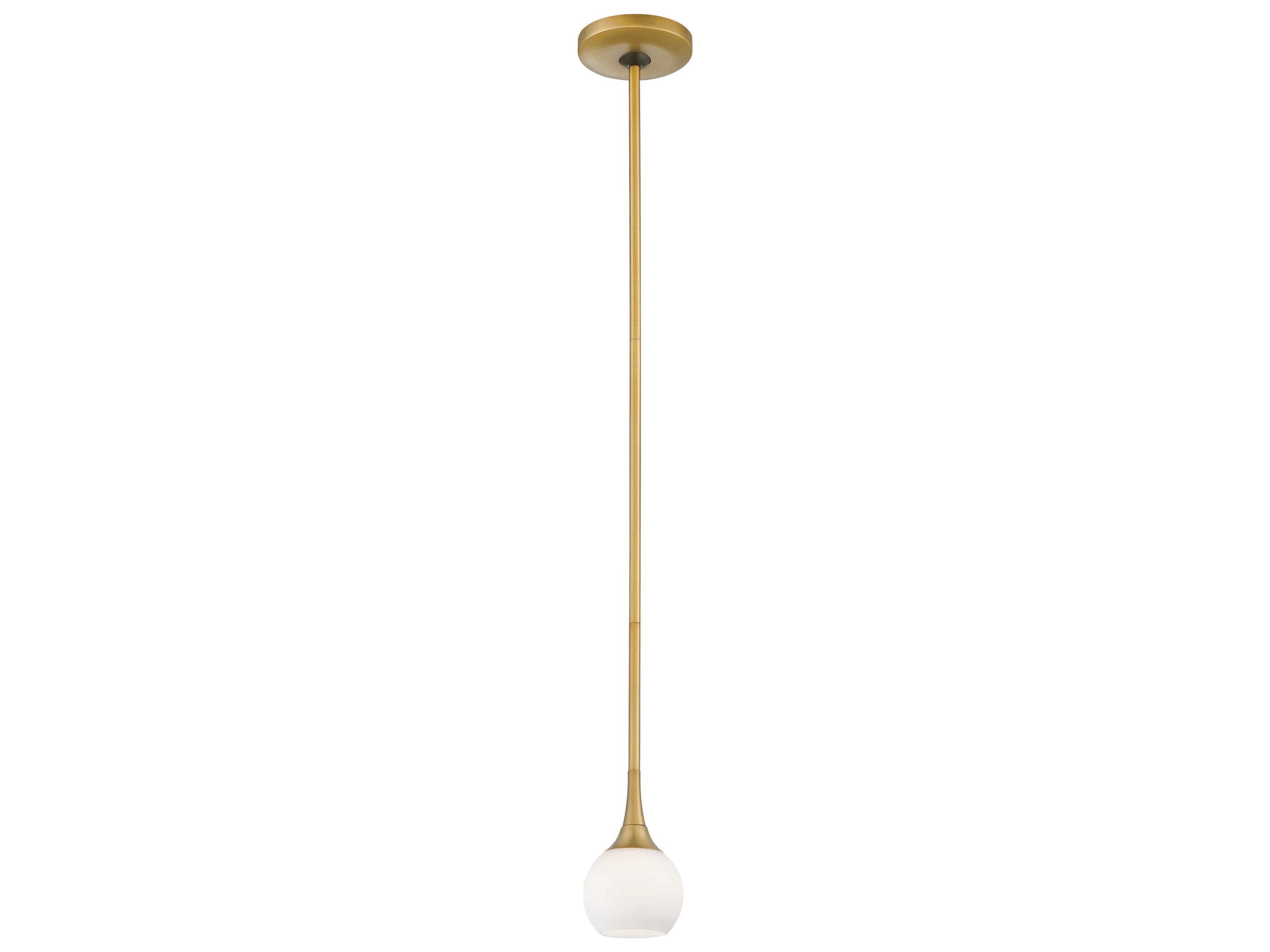 Pontil 1-Light Honey Gold Glass Globe Mini Pendant