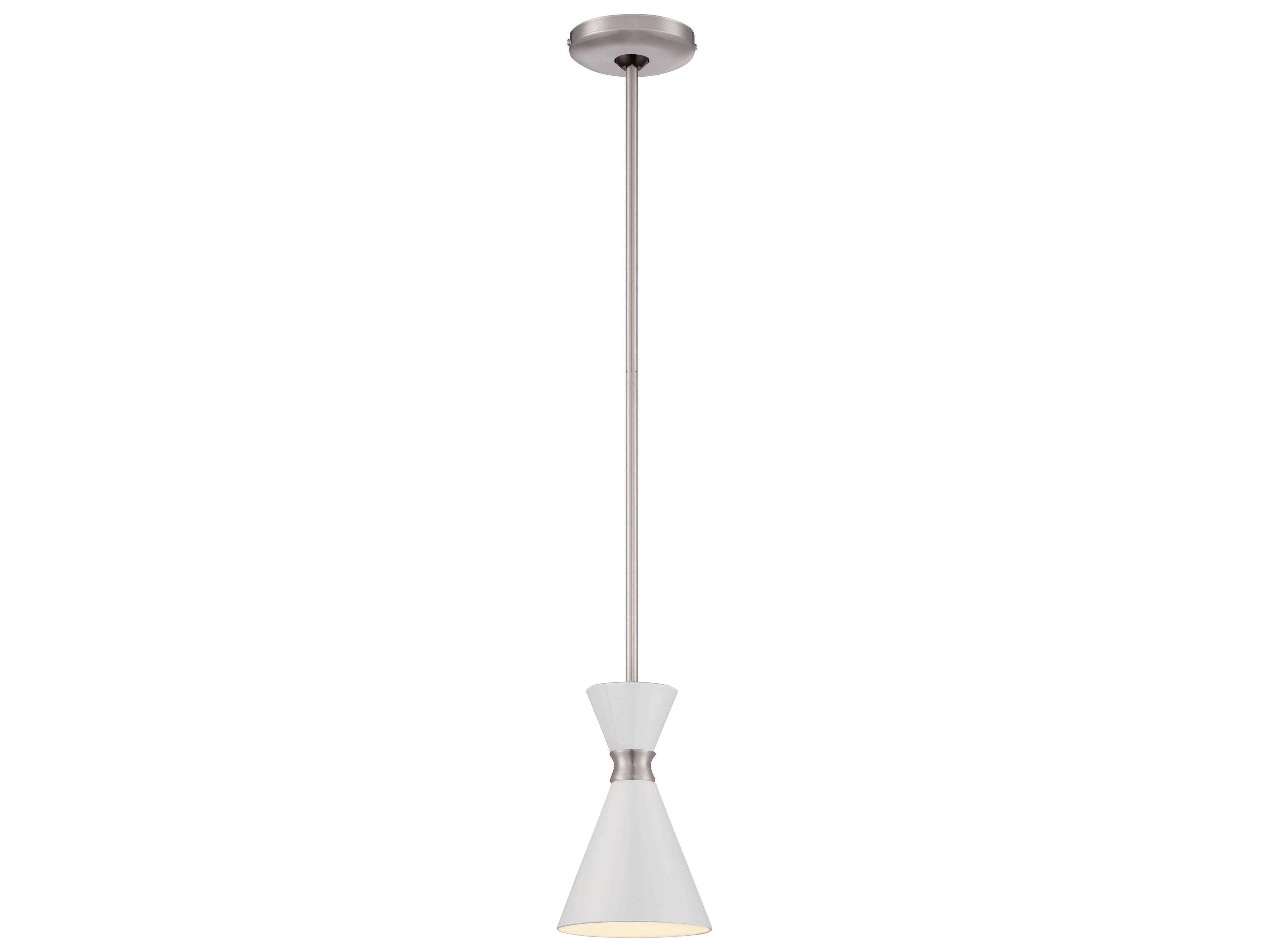 Conic 1-Light Glitter Gloss White Mini Pendant