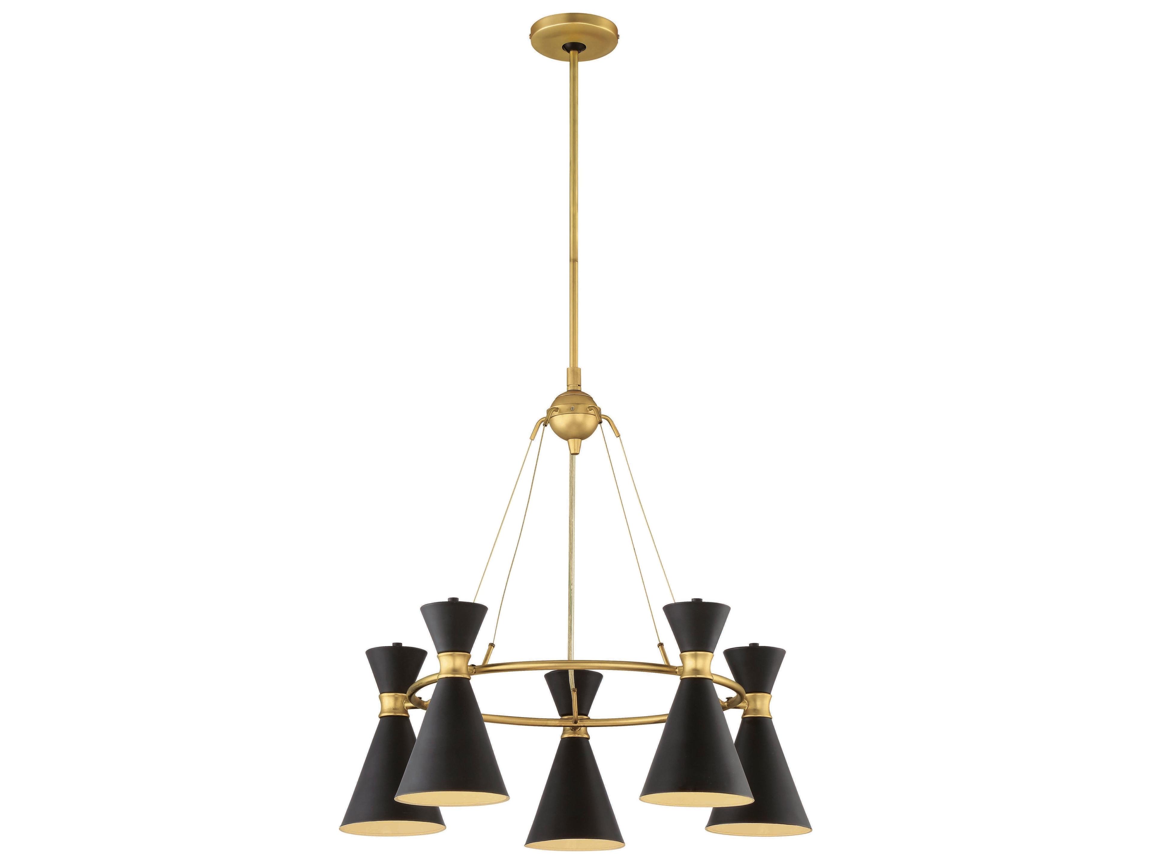 Conic 5-Light Honey Gold Chandelier