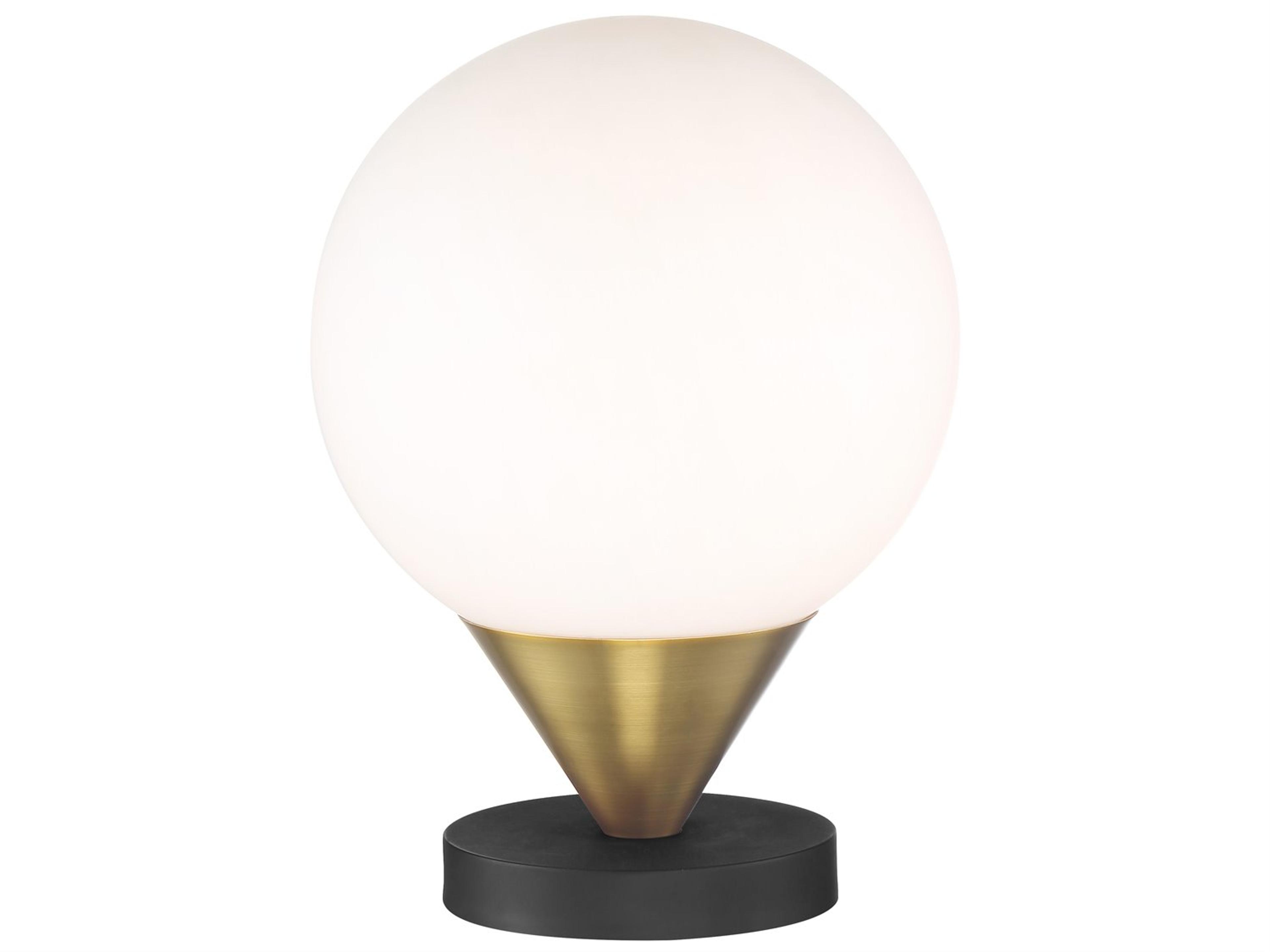 George Kovacs Simple LED Weathered Black Autumn Gold Glass Table Lamp