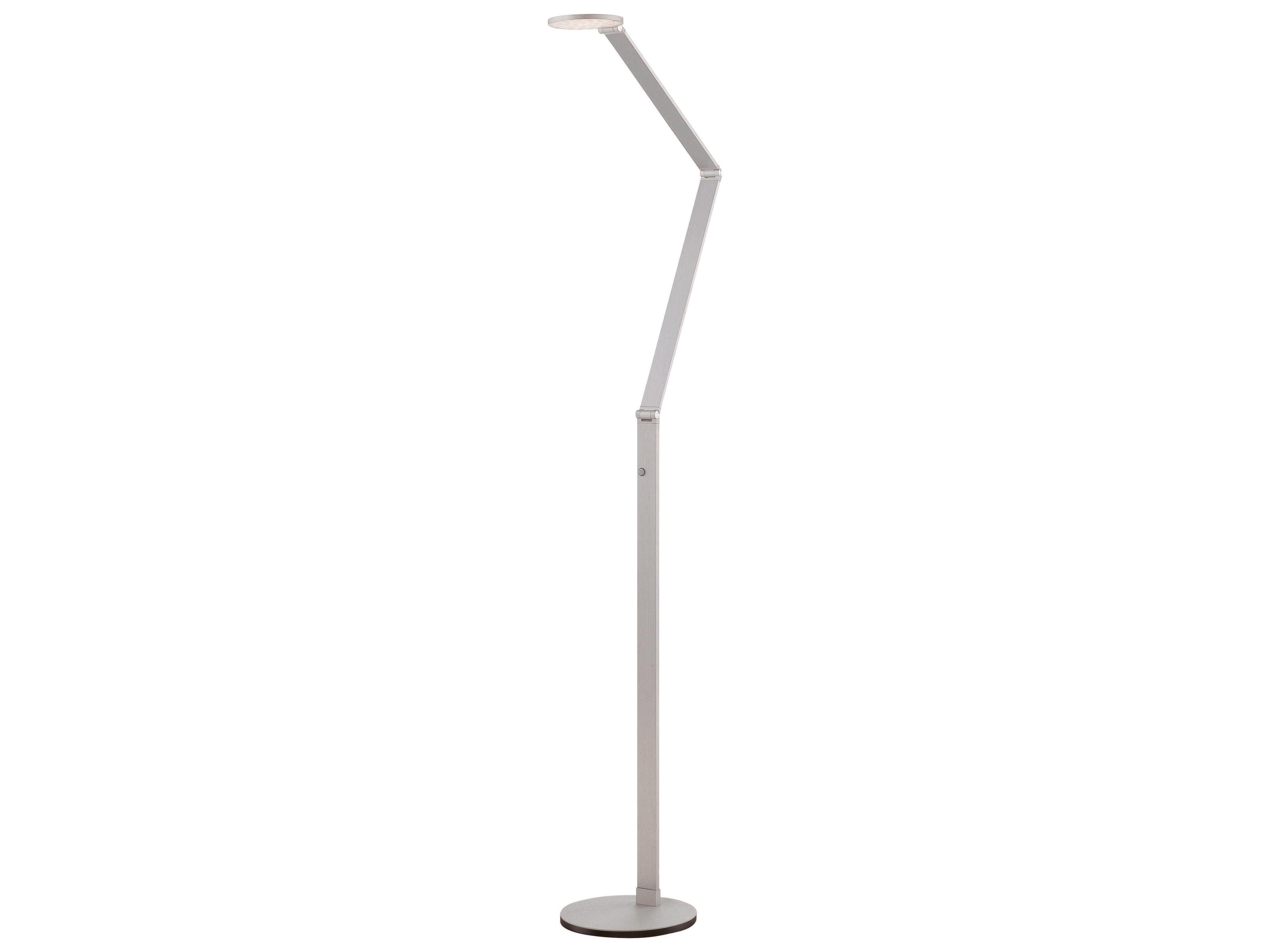 Task Portables Chiseled Nickel Floor Lamp