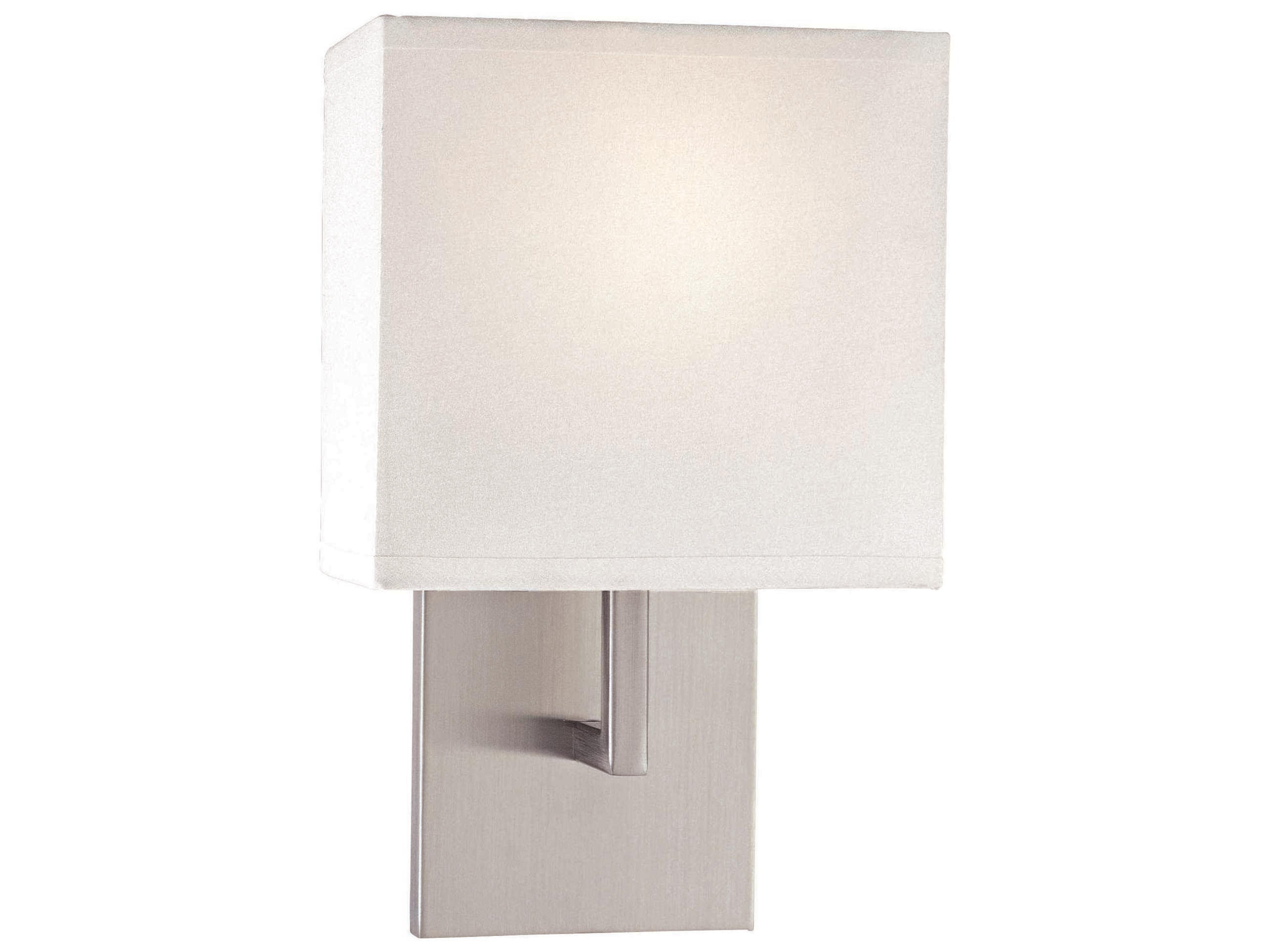 George Kovacs 1-Light Brushed Nickel White Wall Sconce