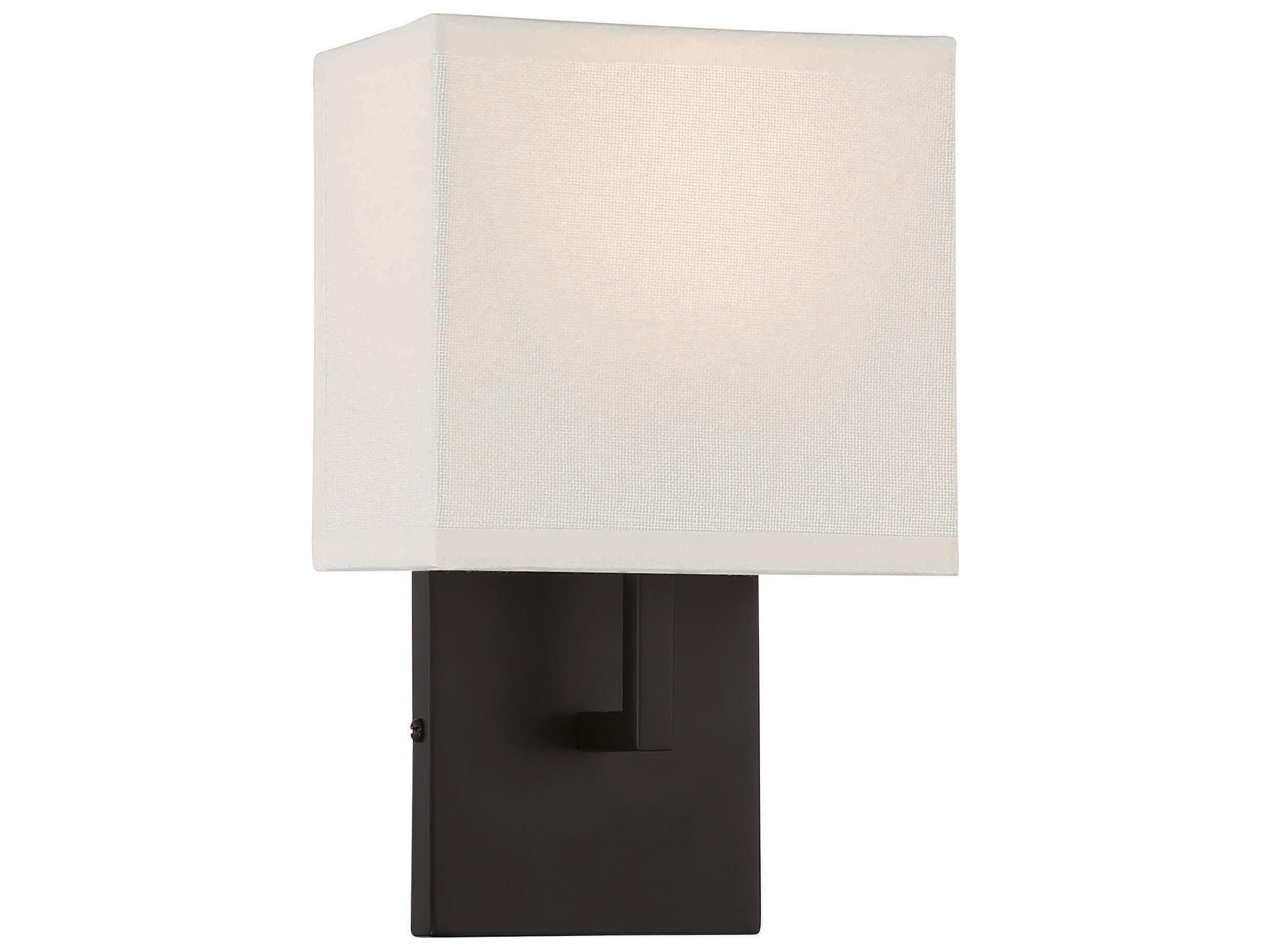 1-Light Coal White Wall Sconce