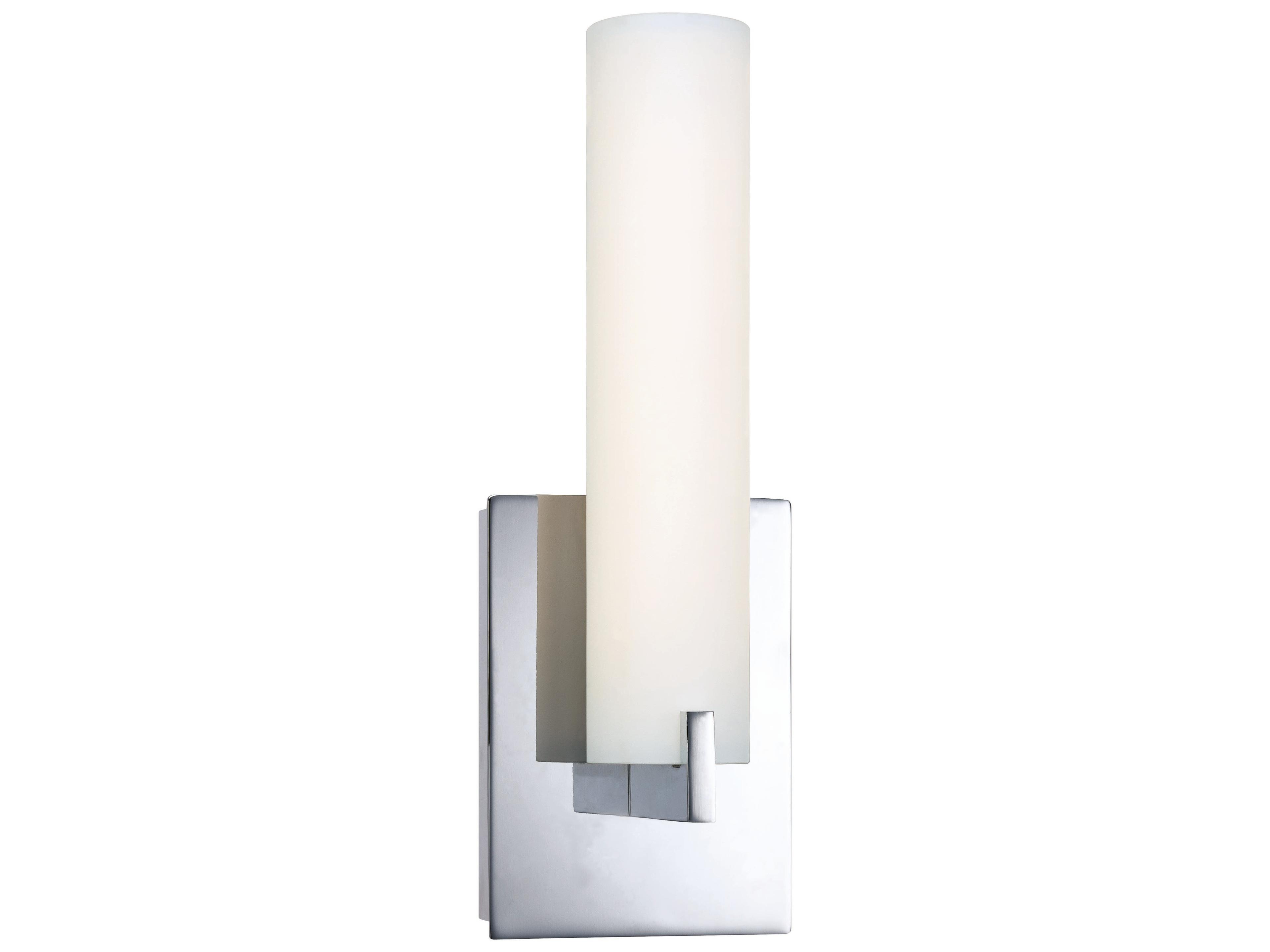 Tube 1-Light Chrome Glass LED Wall Sconce