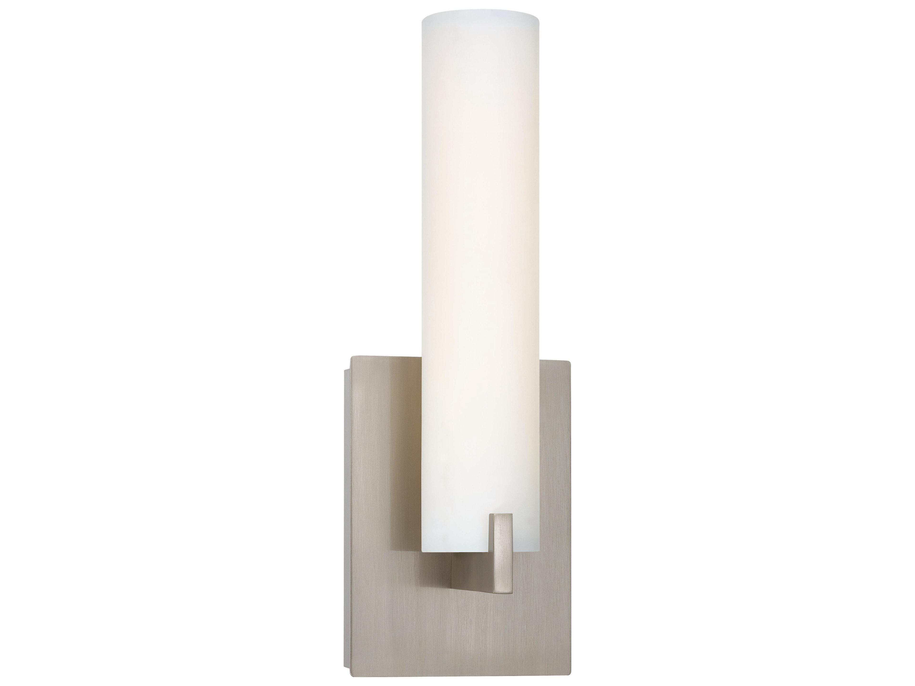 Tube 1-Light Brushed Nickel Glass LED Wall Sconce