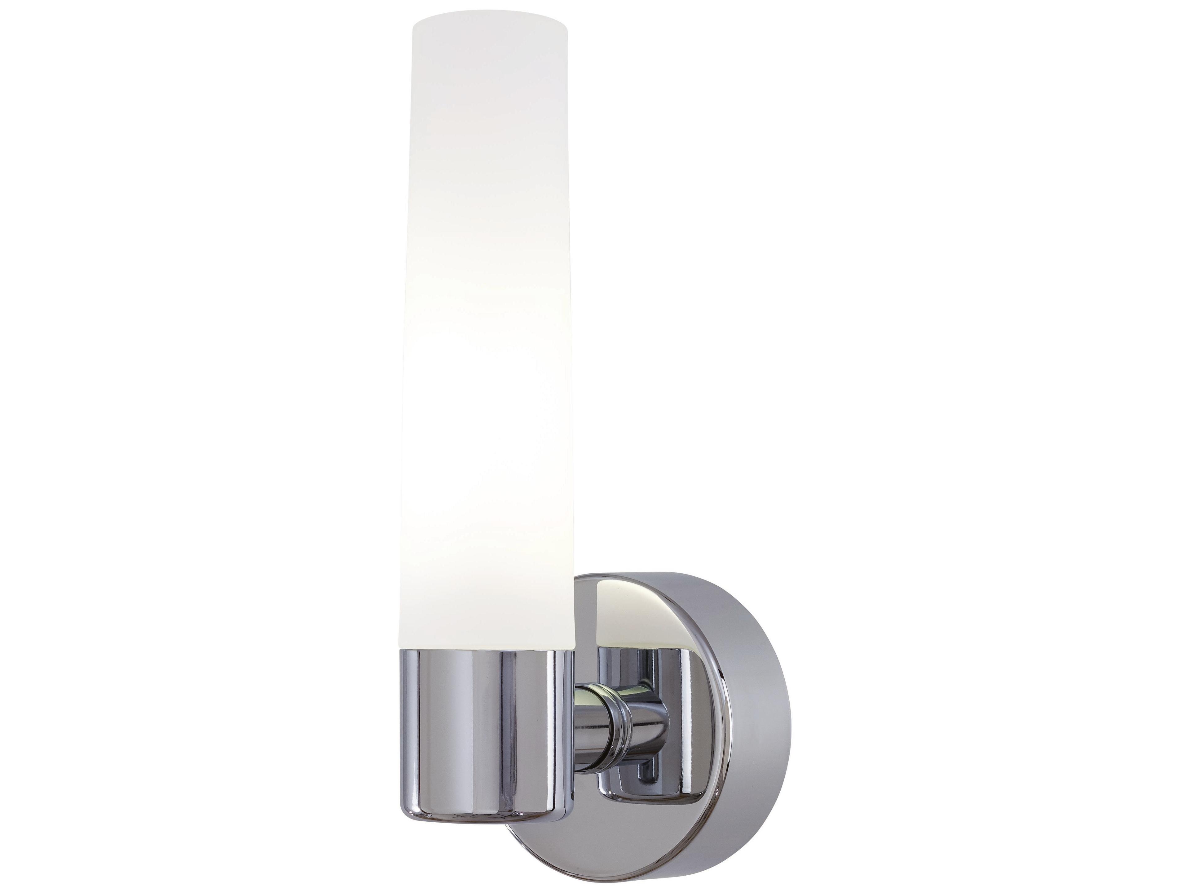 George Kovacs Saber 1-Light Chrome White Glass Wall Sconce