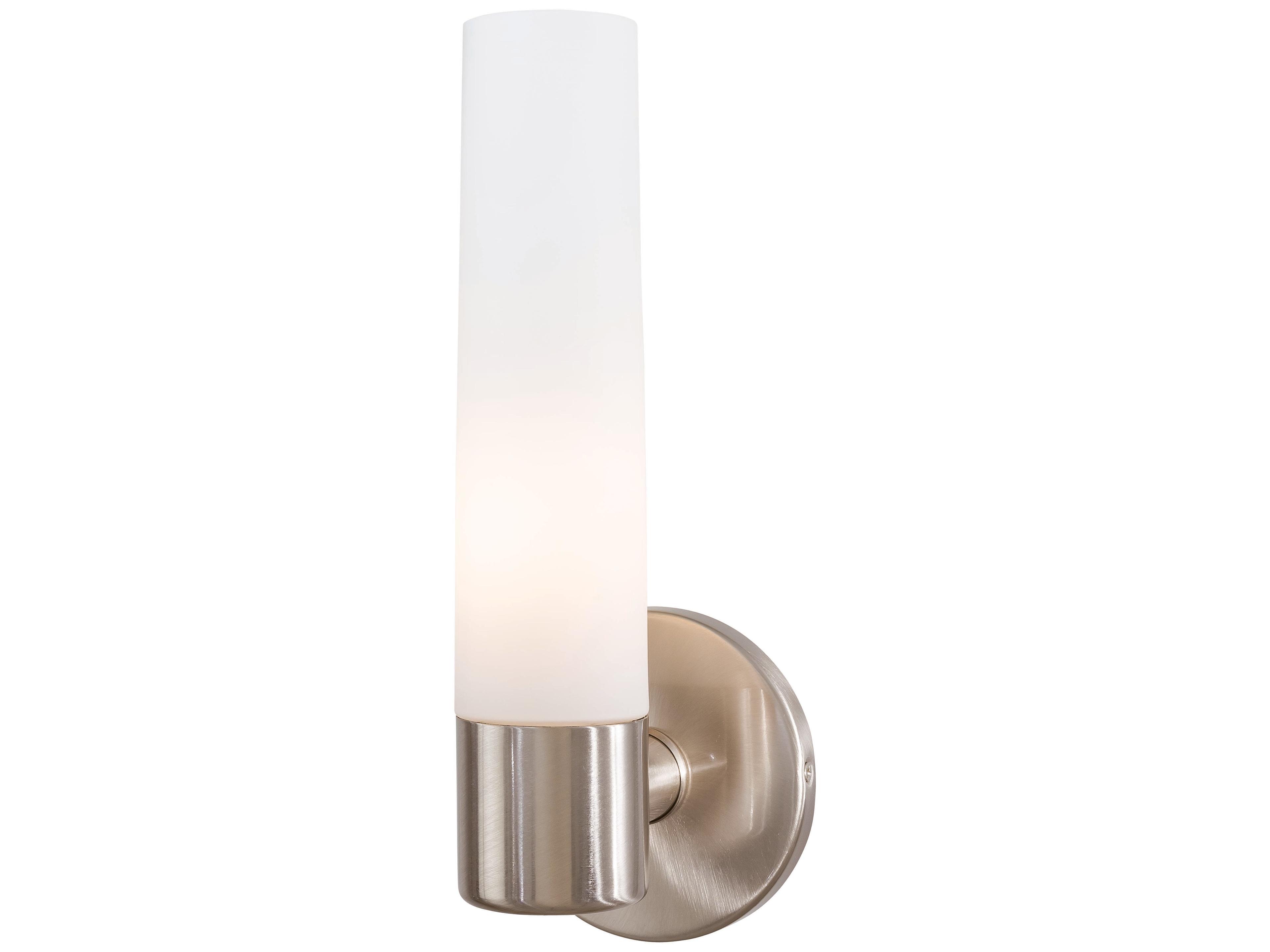 George Kovacs Saber 1-Light Brushed Nickel Glass Wall Sconce