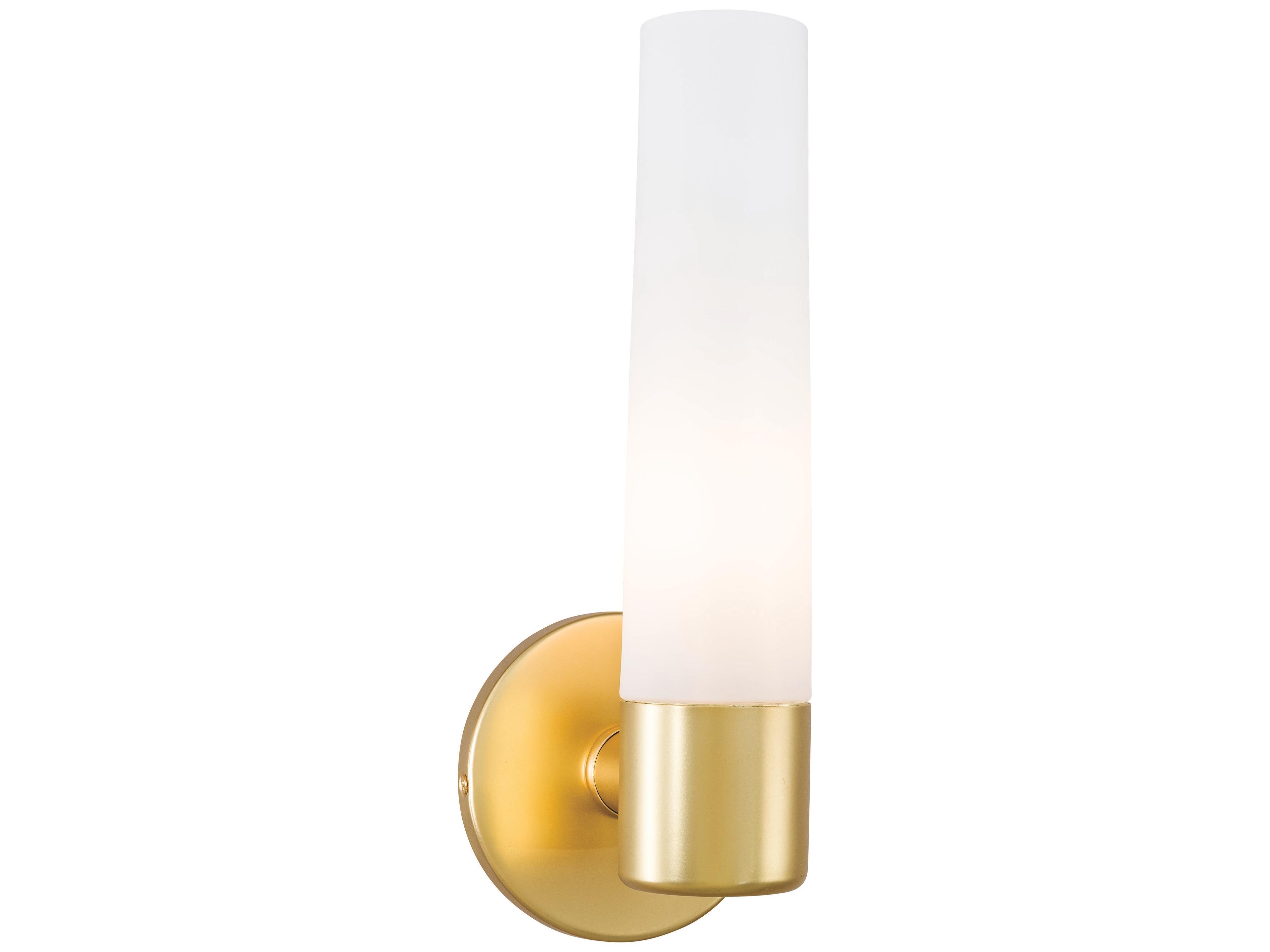 Saber 1-Light Honey Gold Glass Wall Sconce