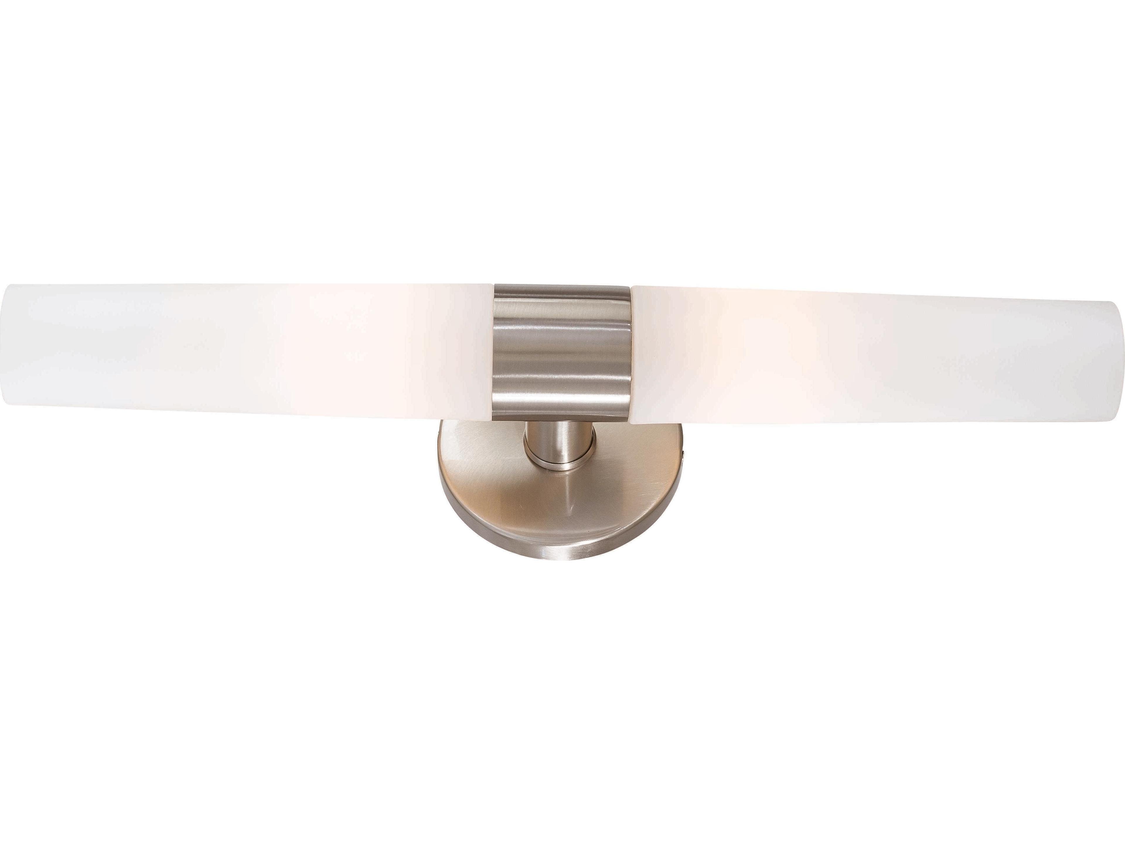 George Kovacs Saber 2-Light Brushed Nickel Glass Wall Sconce