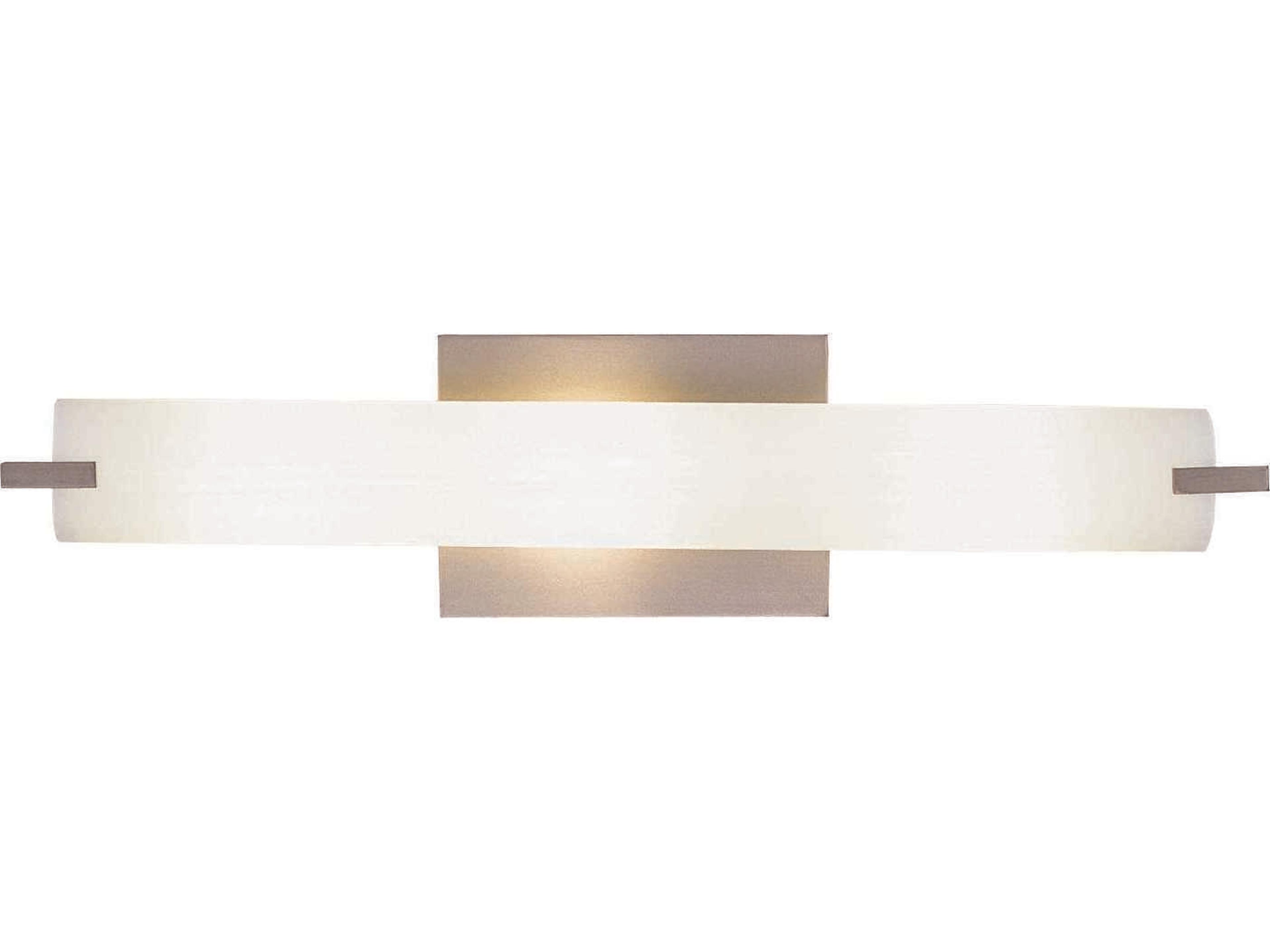 George Kovacs Tube 3-Light Brushed Nickel Glass Vanity Light