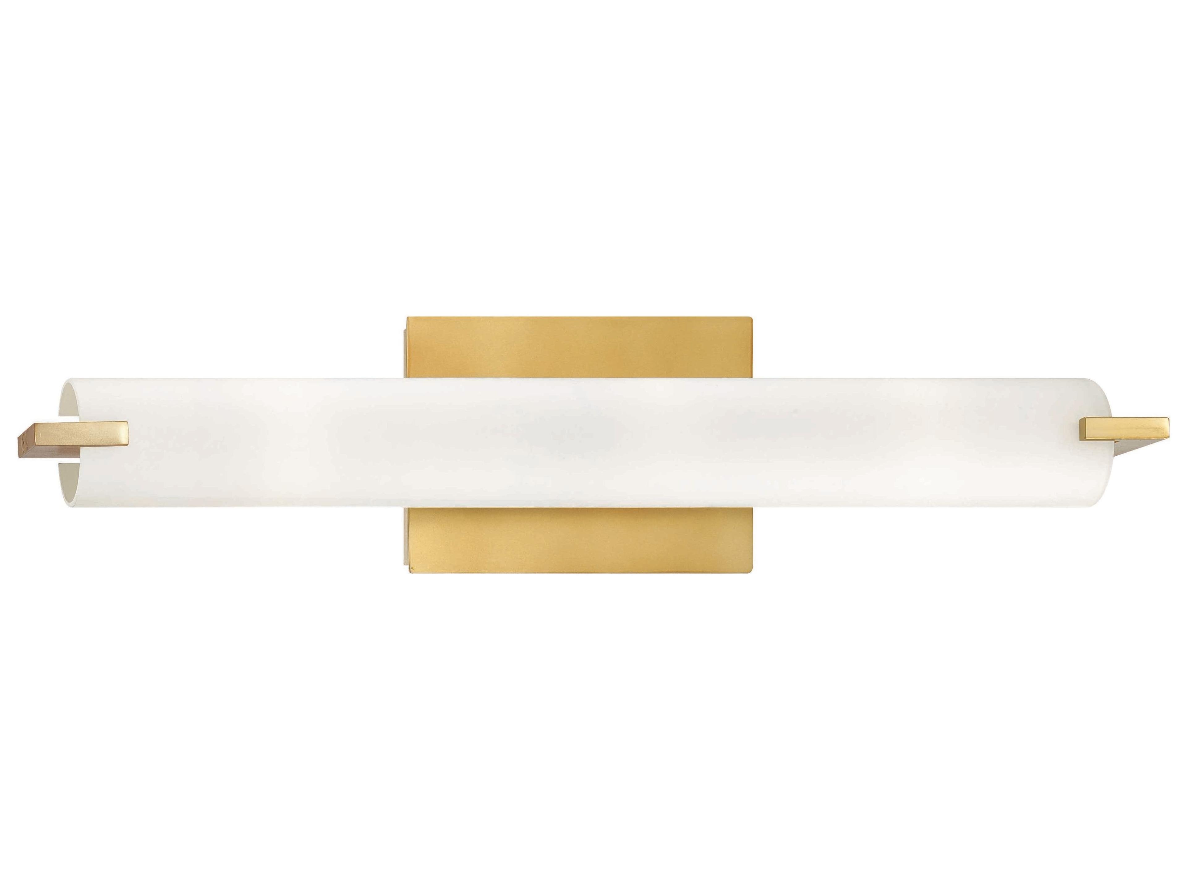 George Kovacs Tube 3-Light Honey Gold Glass Wall Sconce