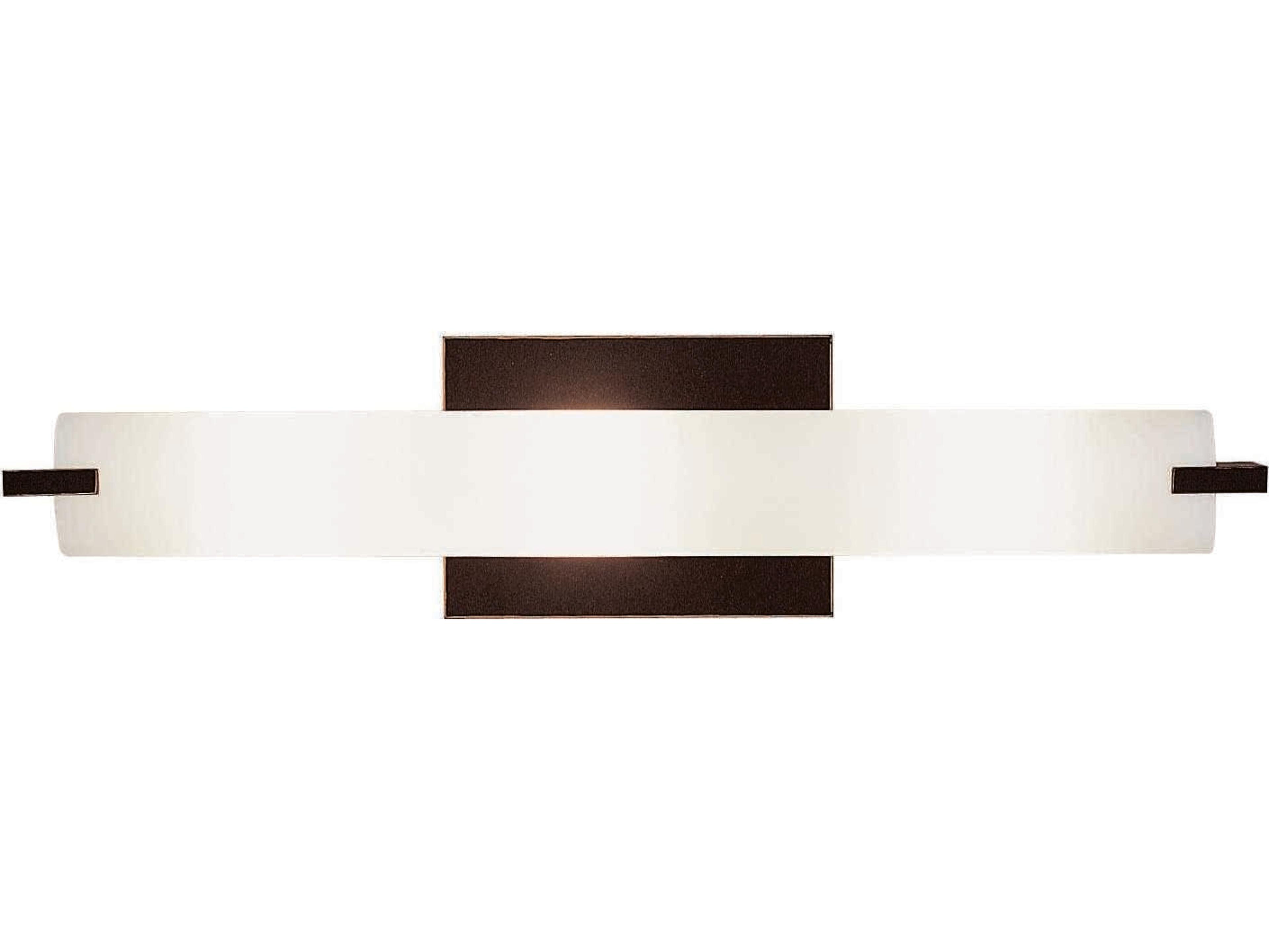 George Kovacs Tube 3-Light Dark Restoration Bronze Glass Vanity Light