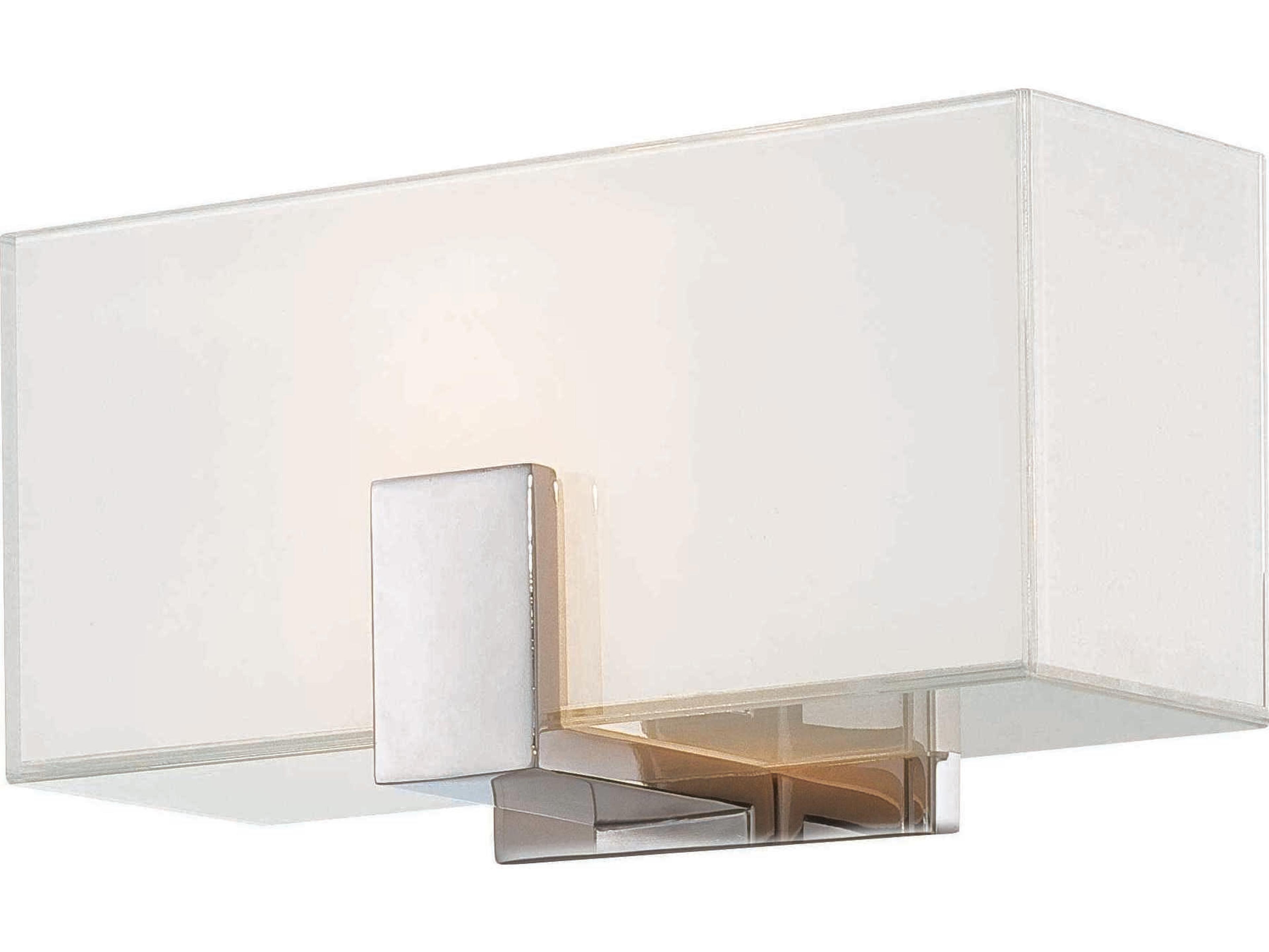 George Kovacs 1-Light Polished Nickel Glass Wall Sconce