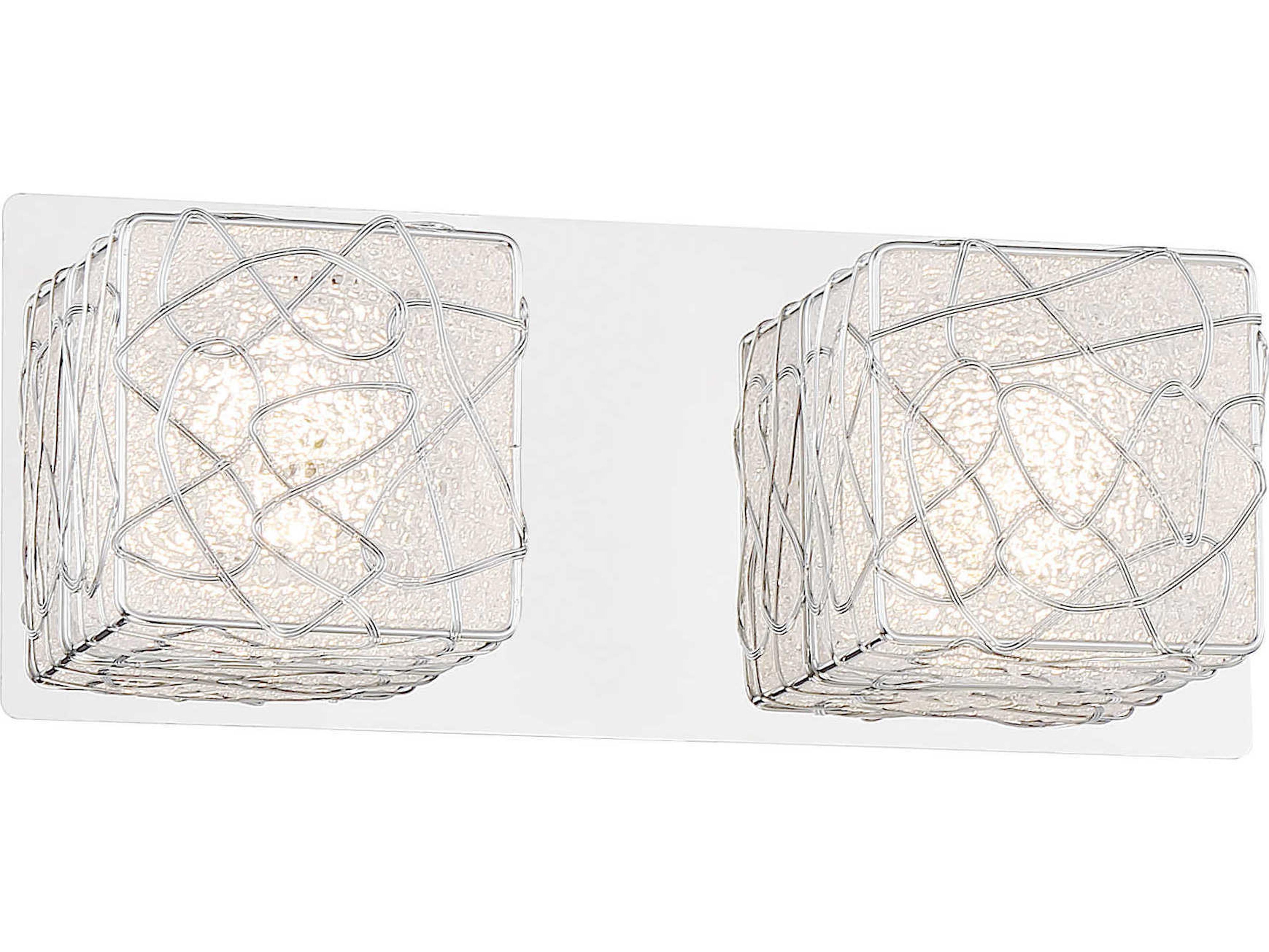 Livewire 2-Light Chrome LED Vanity Light