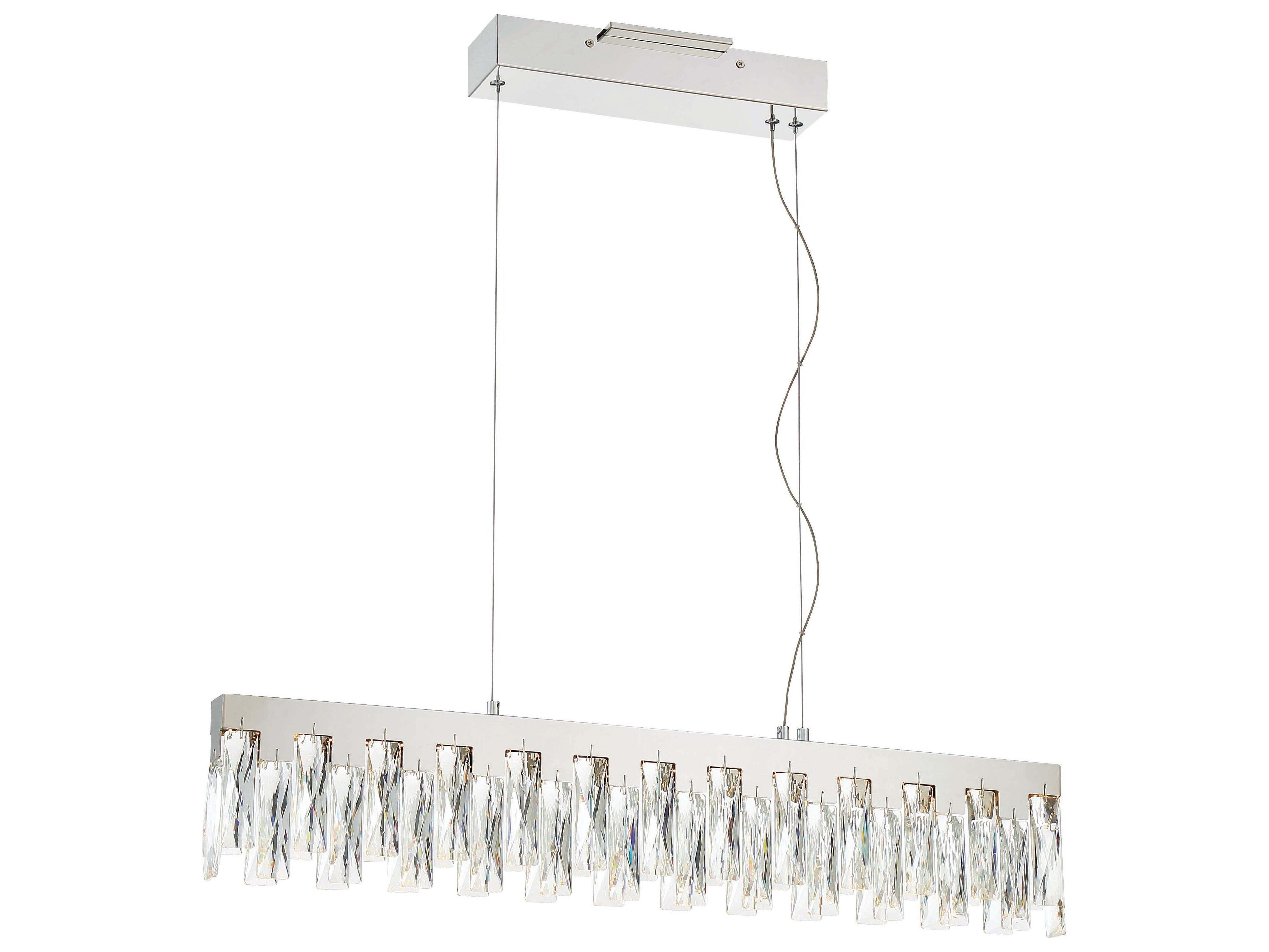 George Kovacs Curio 1-Light Chrome Crystal LED Linear Island Pendant