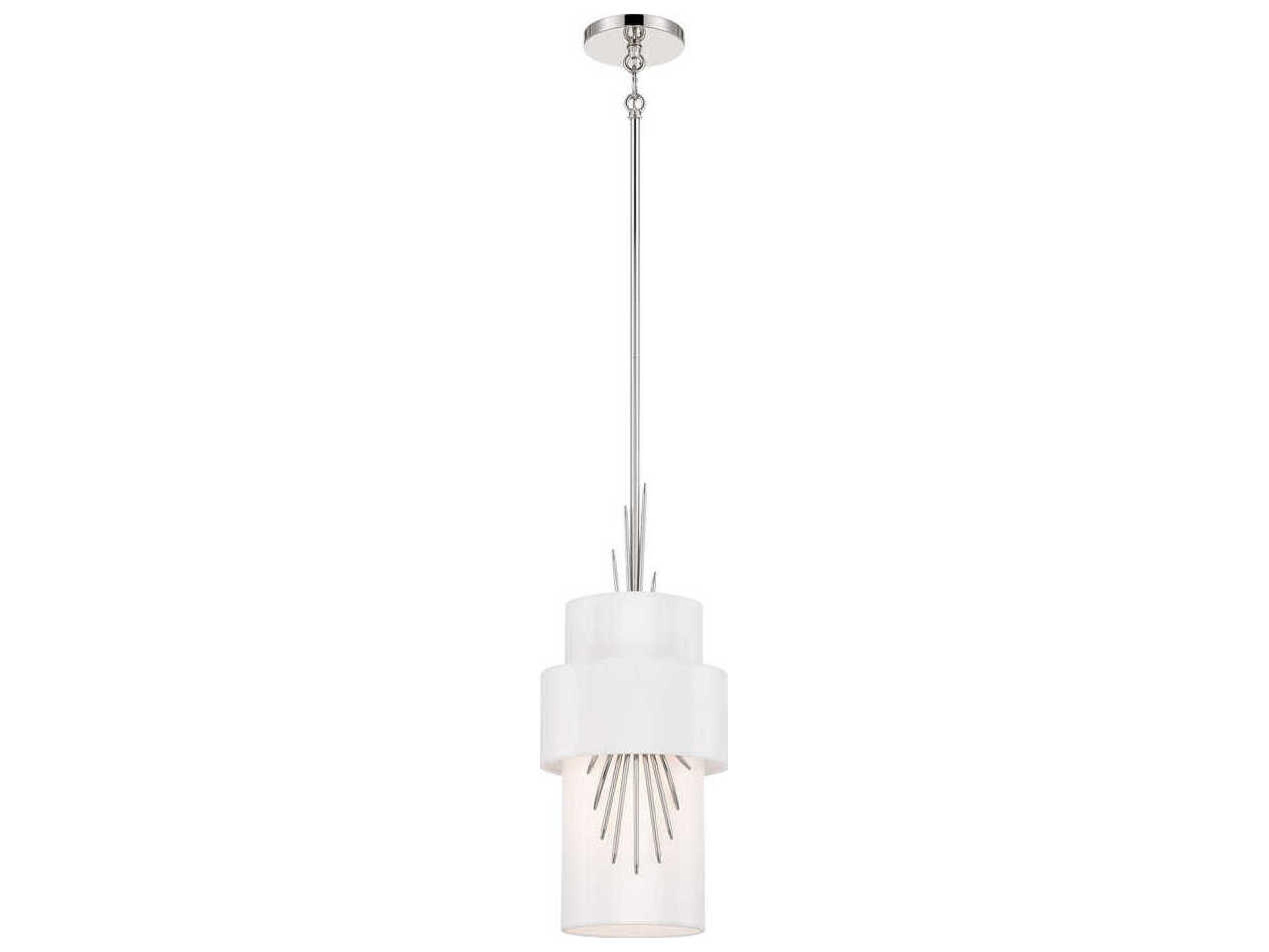 George Kovacs Gramercy 1-Light Polished Nickel Cylinder Mini Pendant