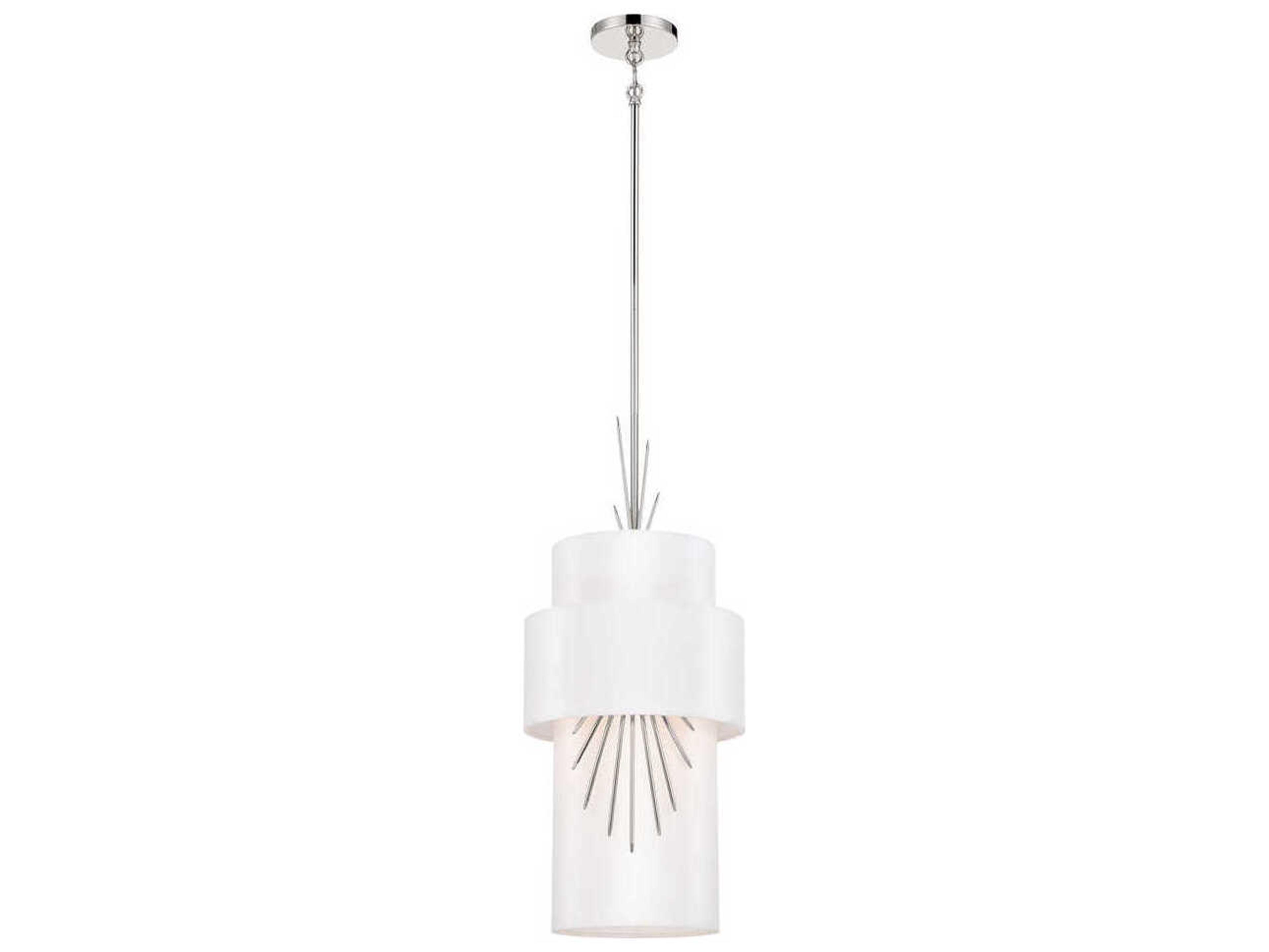 George Kovacs Gramercy 1-Light Polished Nickel Cylinder Mini Pendant