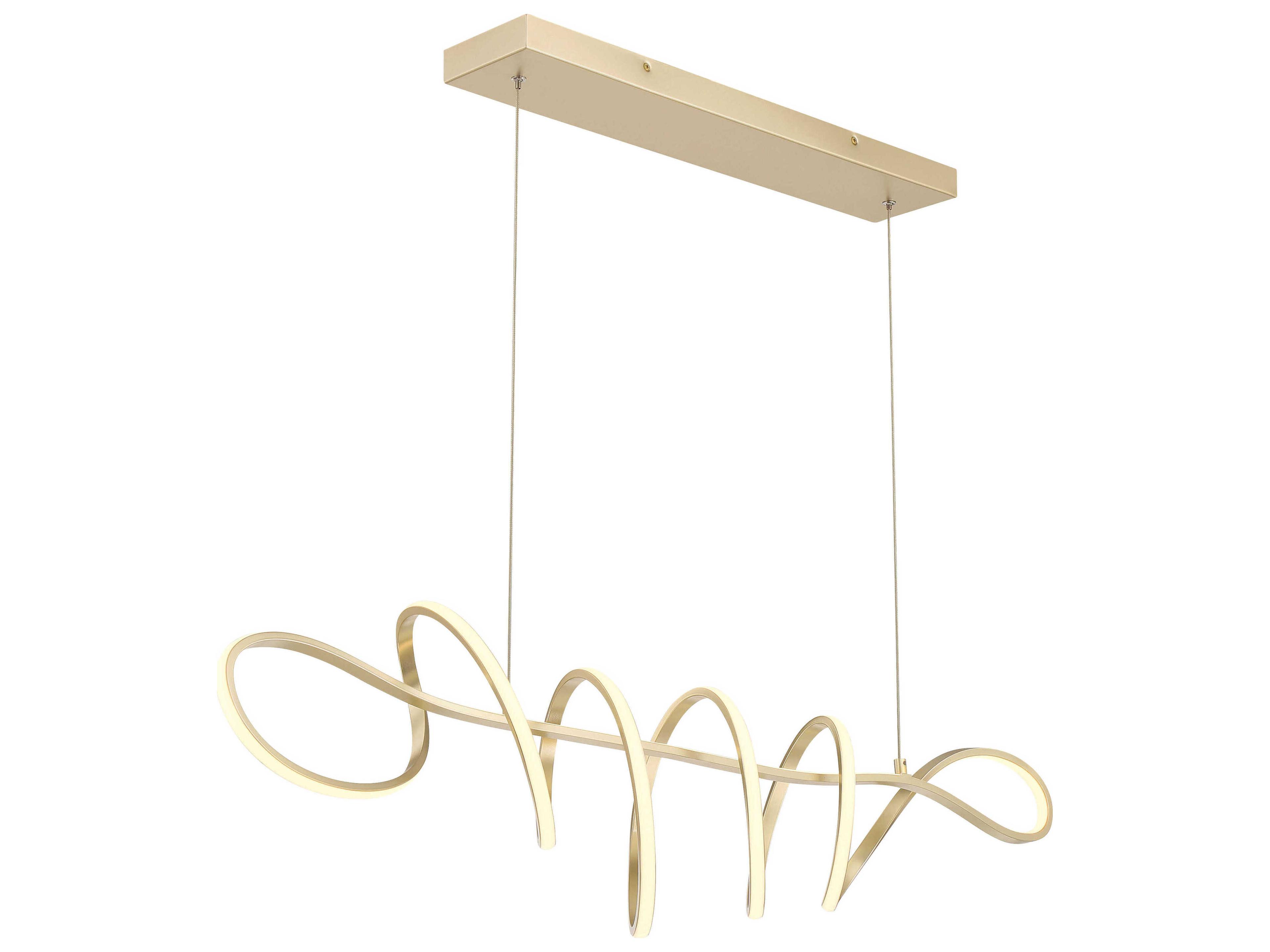 George Kovacs Astor 1-Light Soft Gold LED Linear Island Pendant