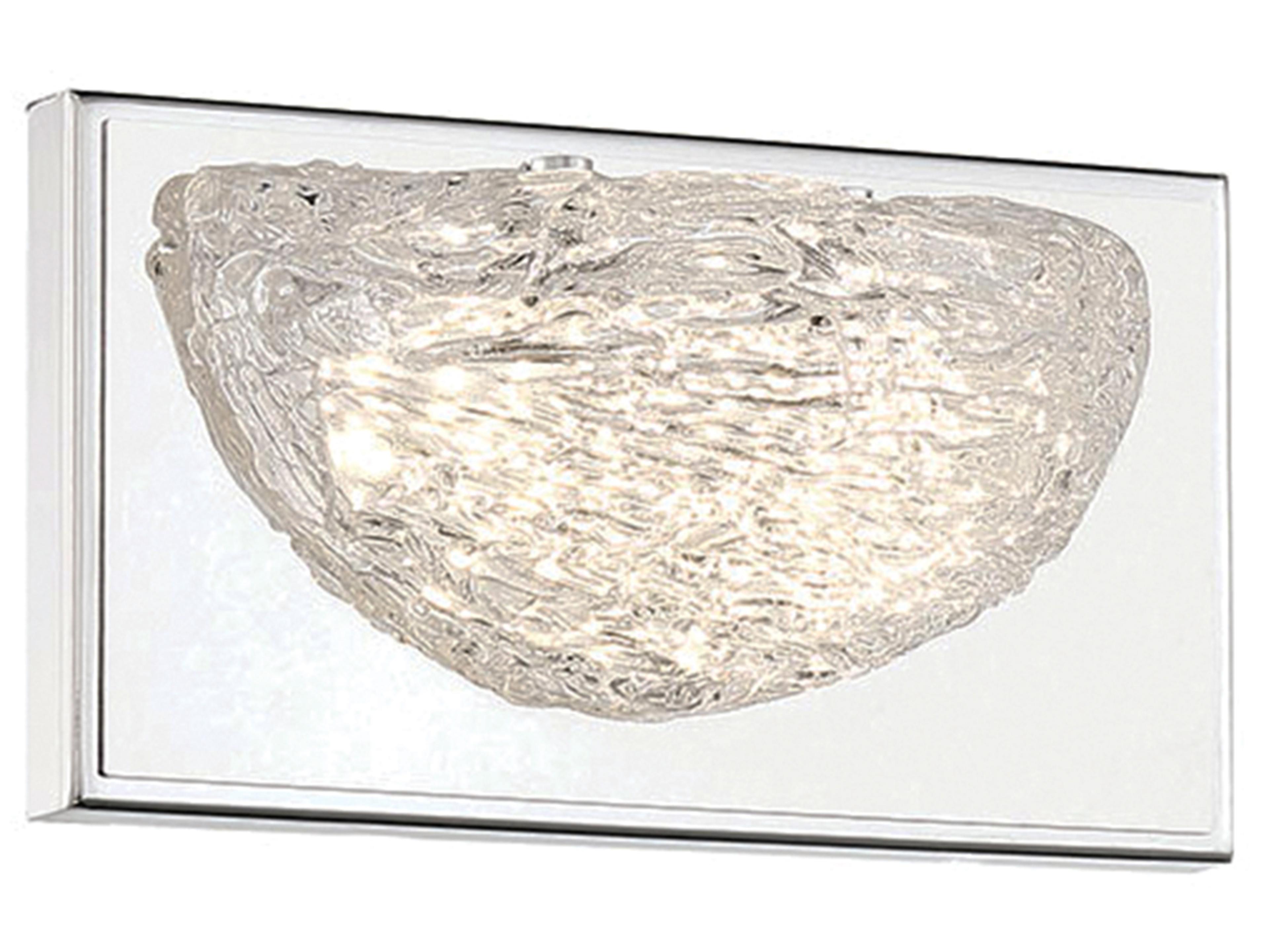 George Kovacs Modern Ice 1-Light Chrome Glass LED Wall Sconce