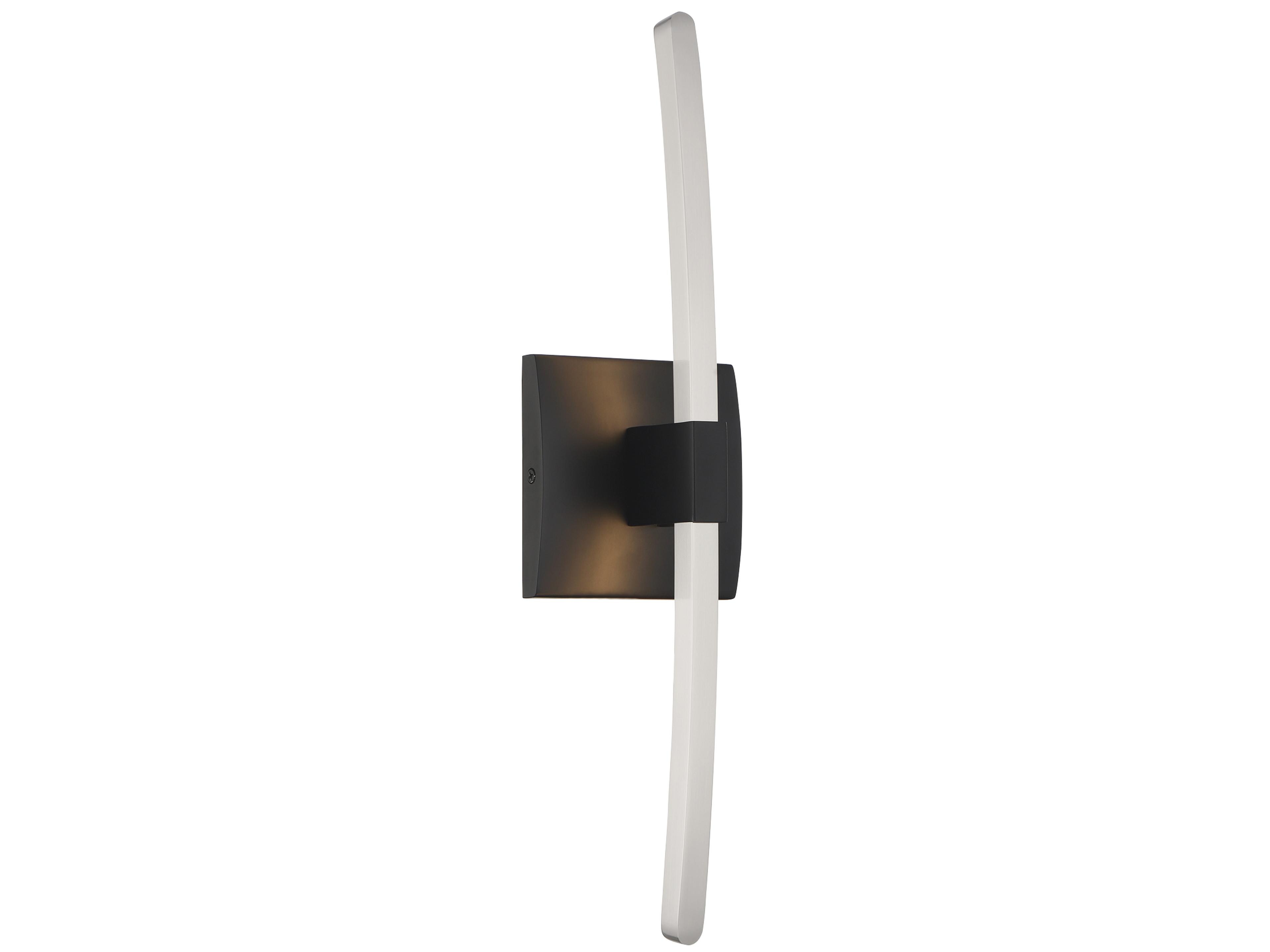 George Kovacs Archer 1-Light Coal Brushed Nickel Black LED Wall Sconce