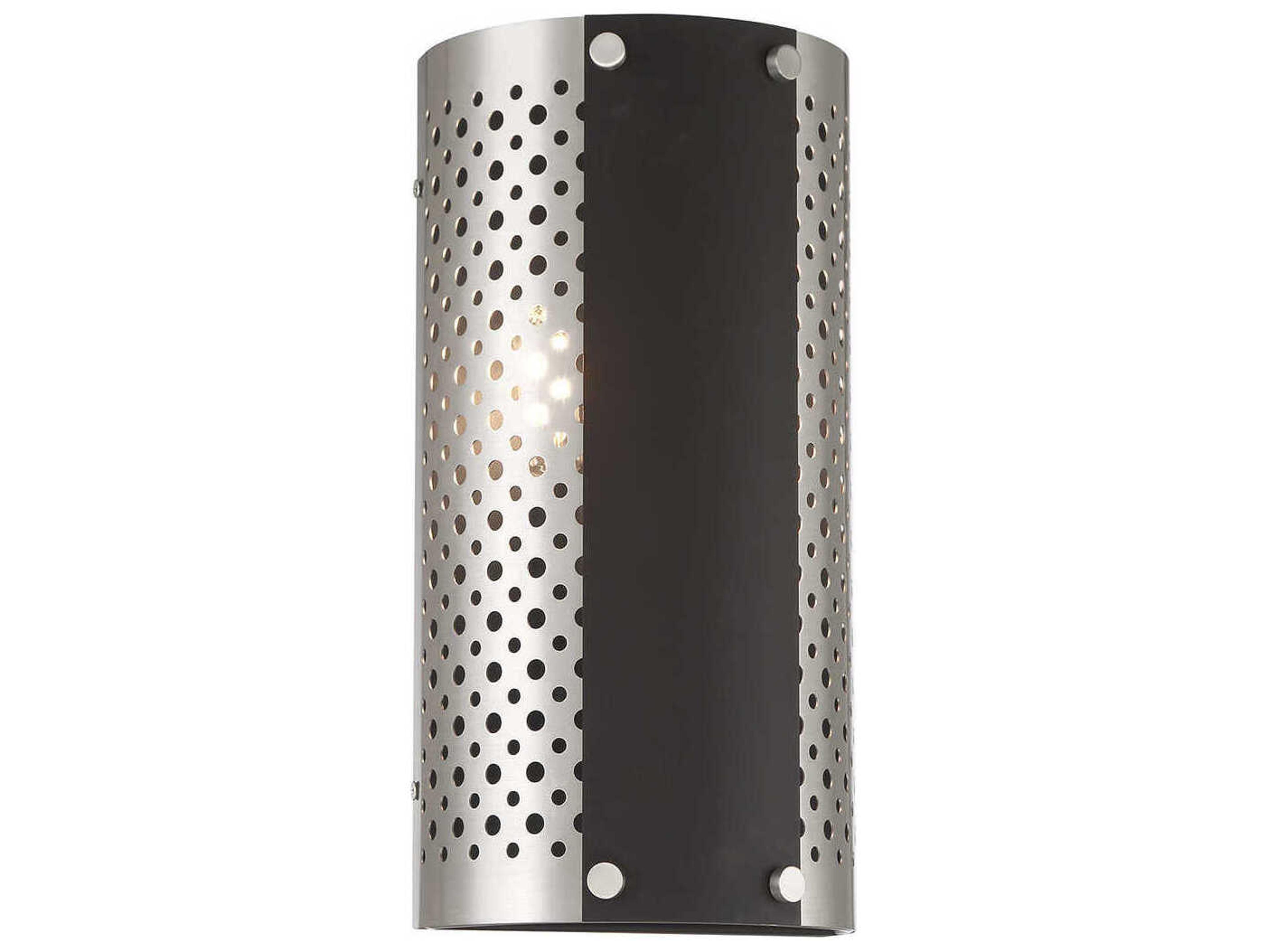 George Kovacs Noho 2-Light Brushed Nickel Sand Coal Black Wall Sconce