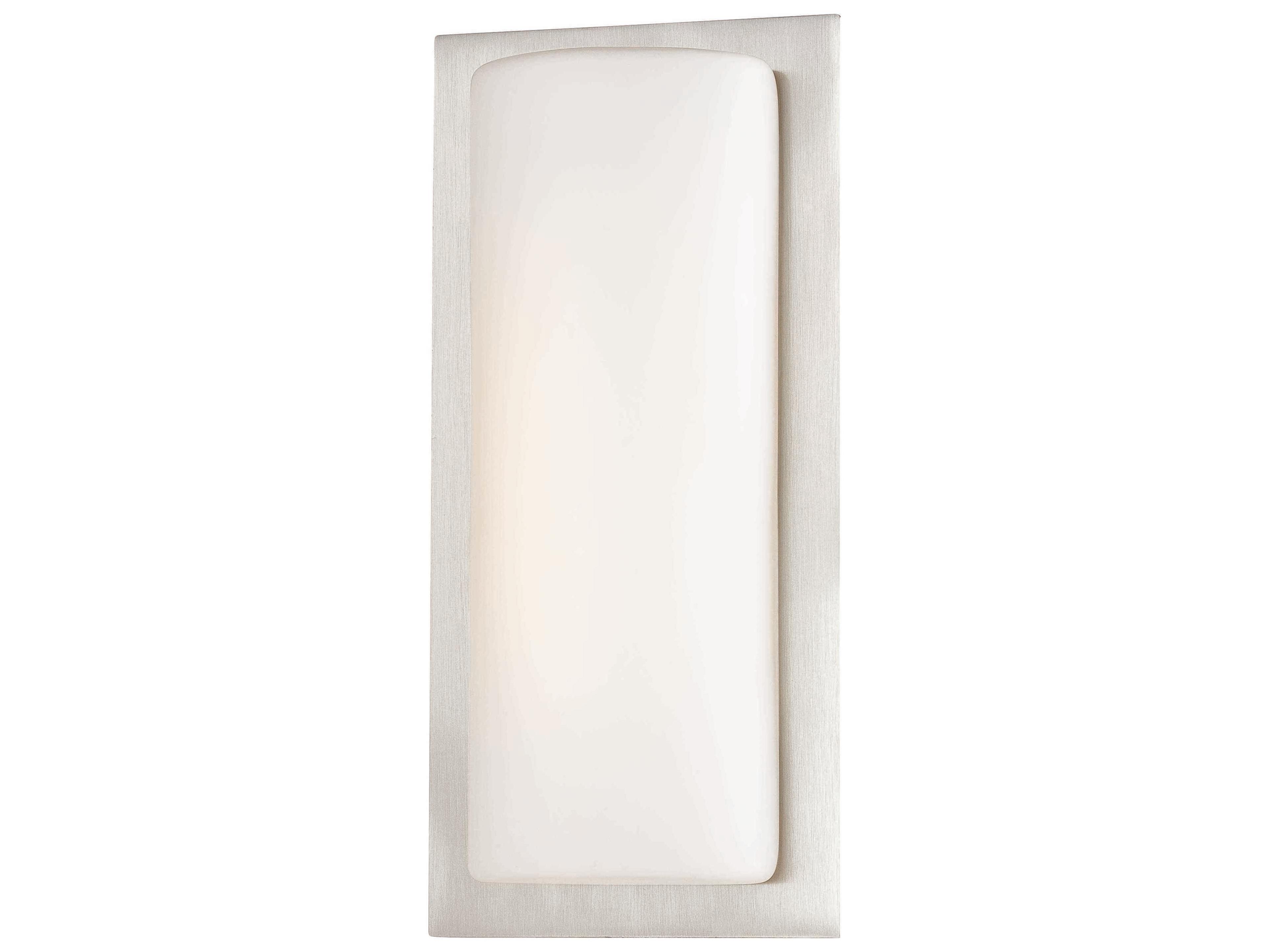 George Kovacs 1-Light Brushed Stainless Steel White Glass LED Wall Sconce