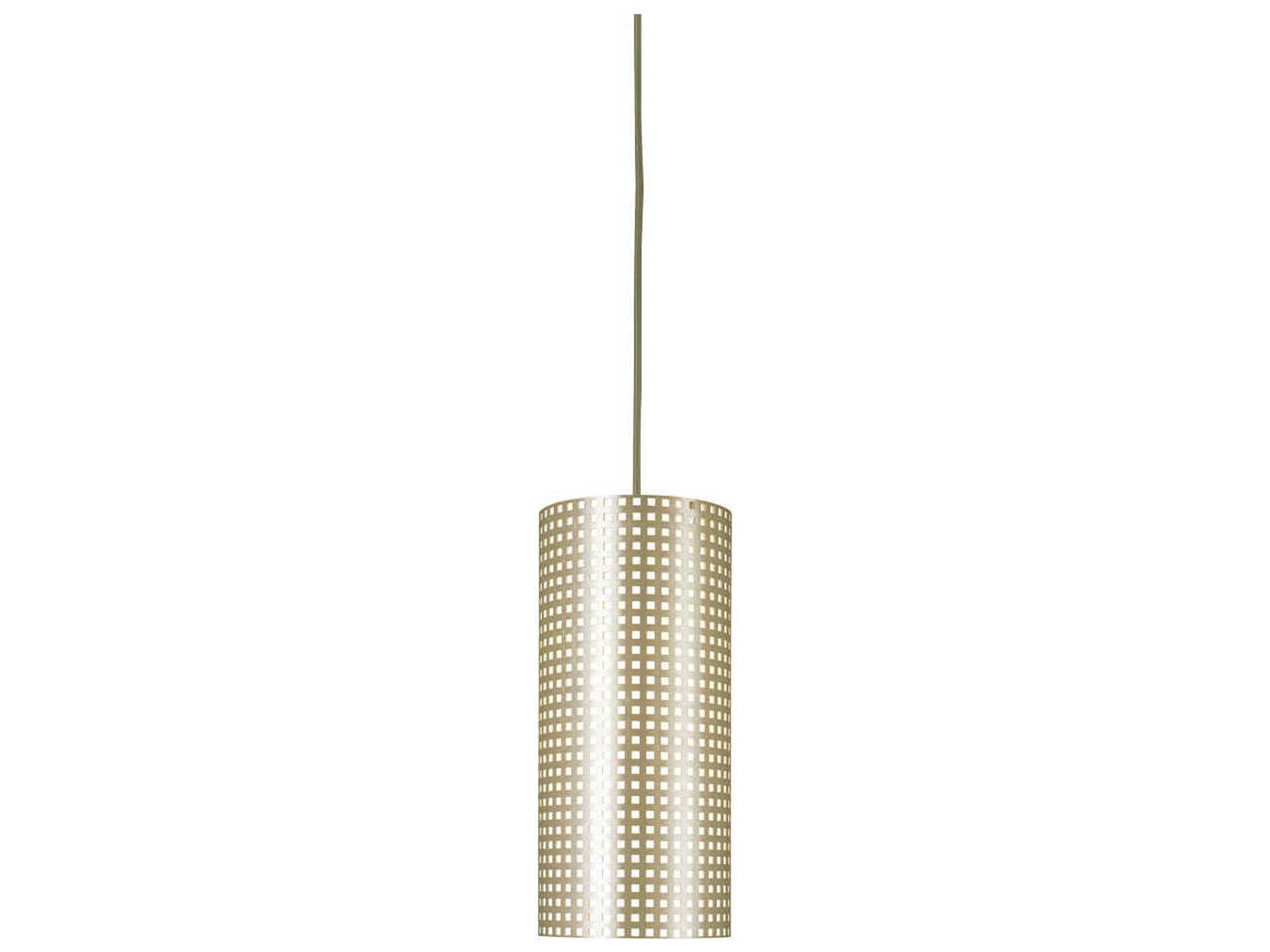 George Kovacs Grid 1-Light Sable Bronze Patina Cylinder Mini Pendant