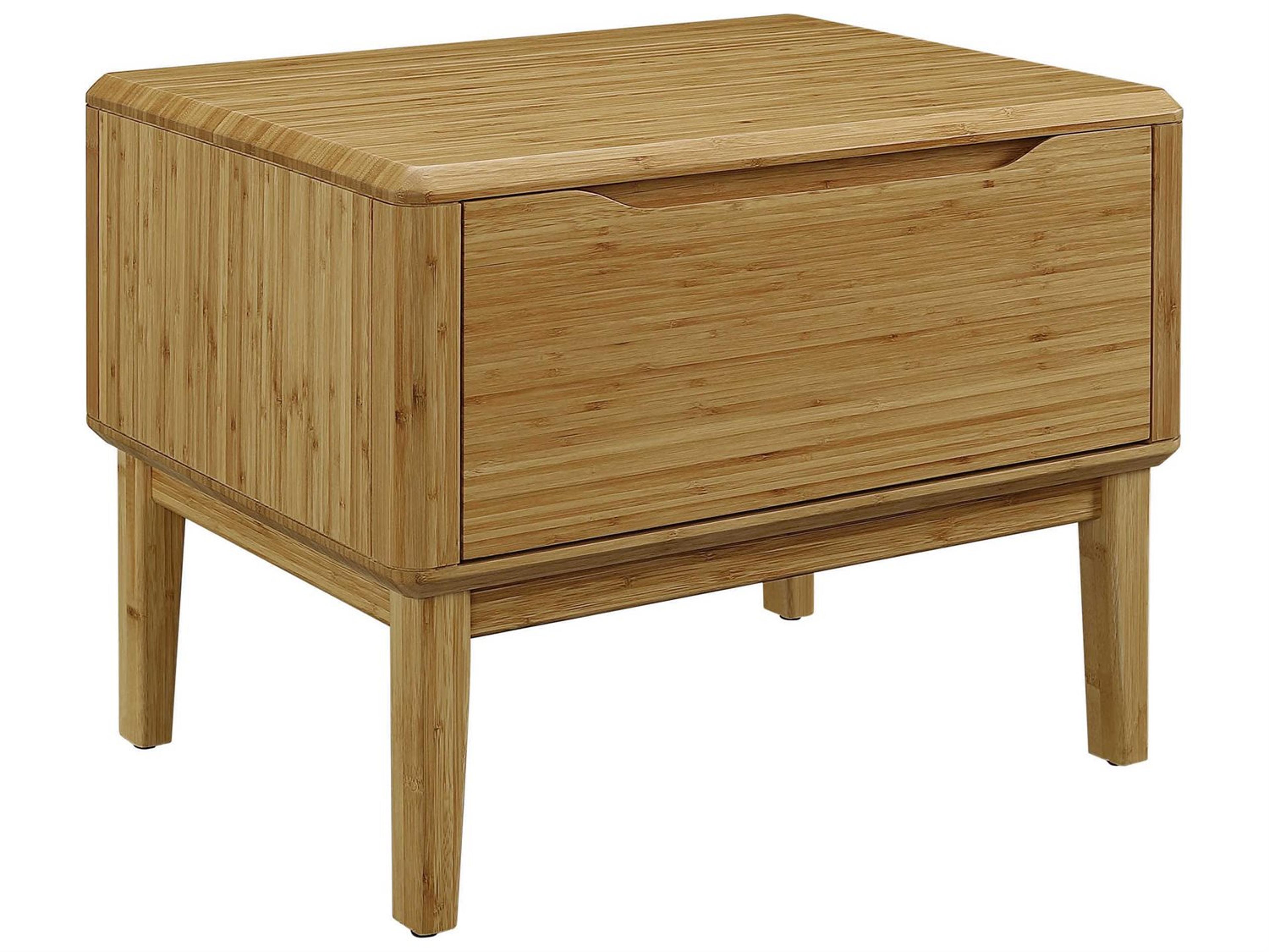 Greenington Currant 1-Drawer Brown Bamboo Wood Nightstand