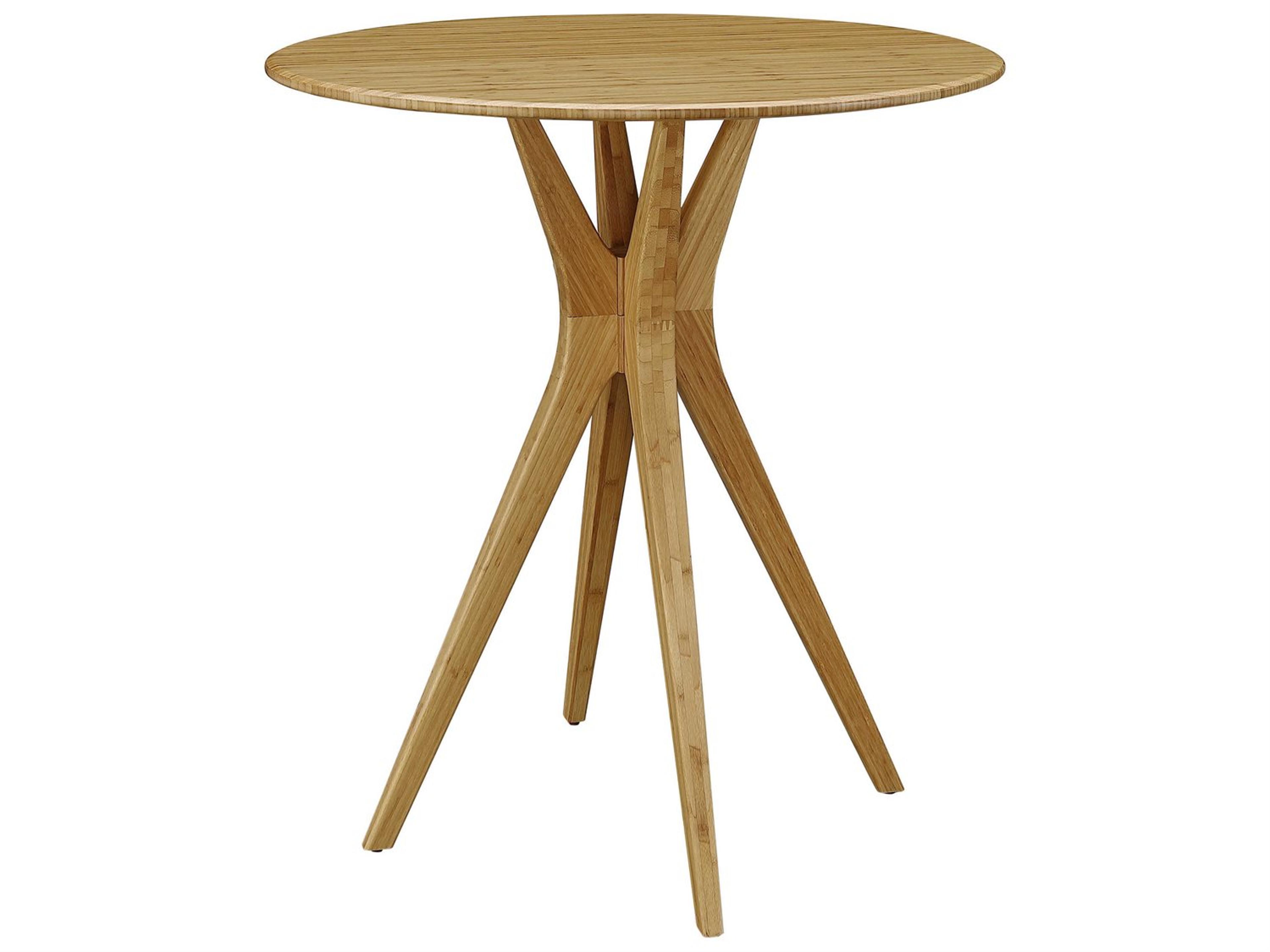 Greenington Mimosa Caramelized Round Wood Bar Table