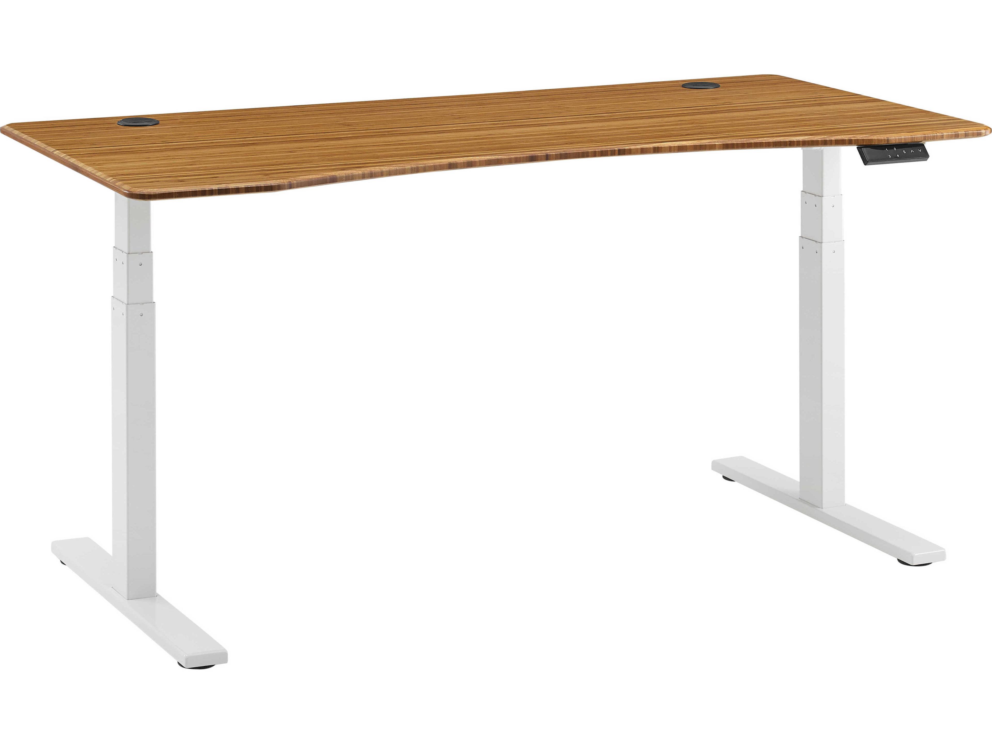 Greenington Accent Amber Brown Bamboo Wood Computer Desk
