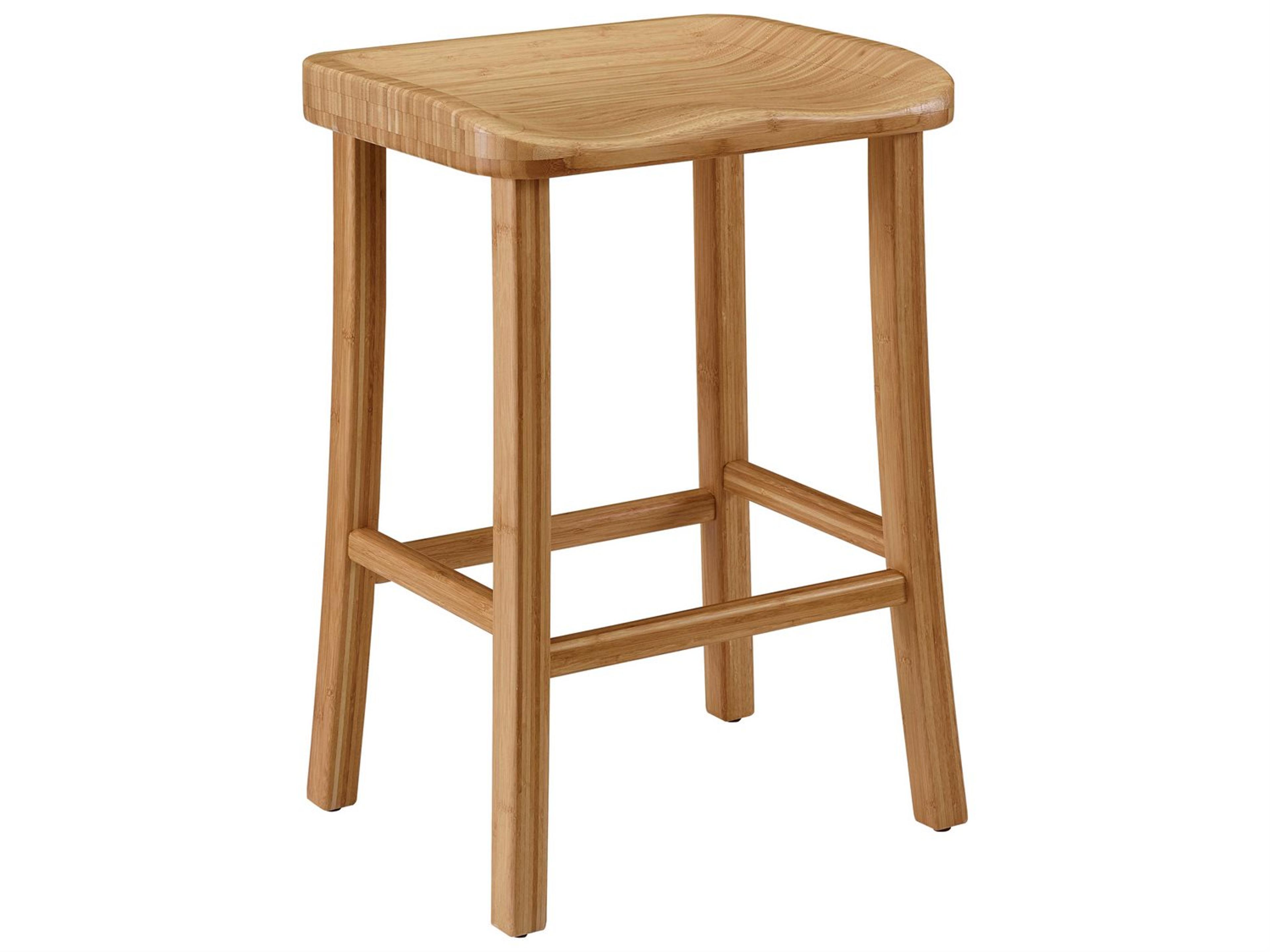 Tulip Bamboo Wood Caramelized Counter Stool