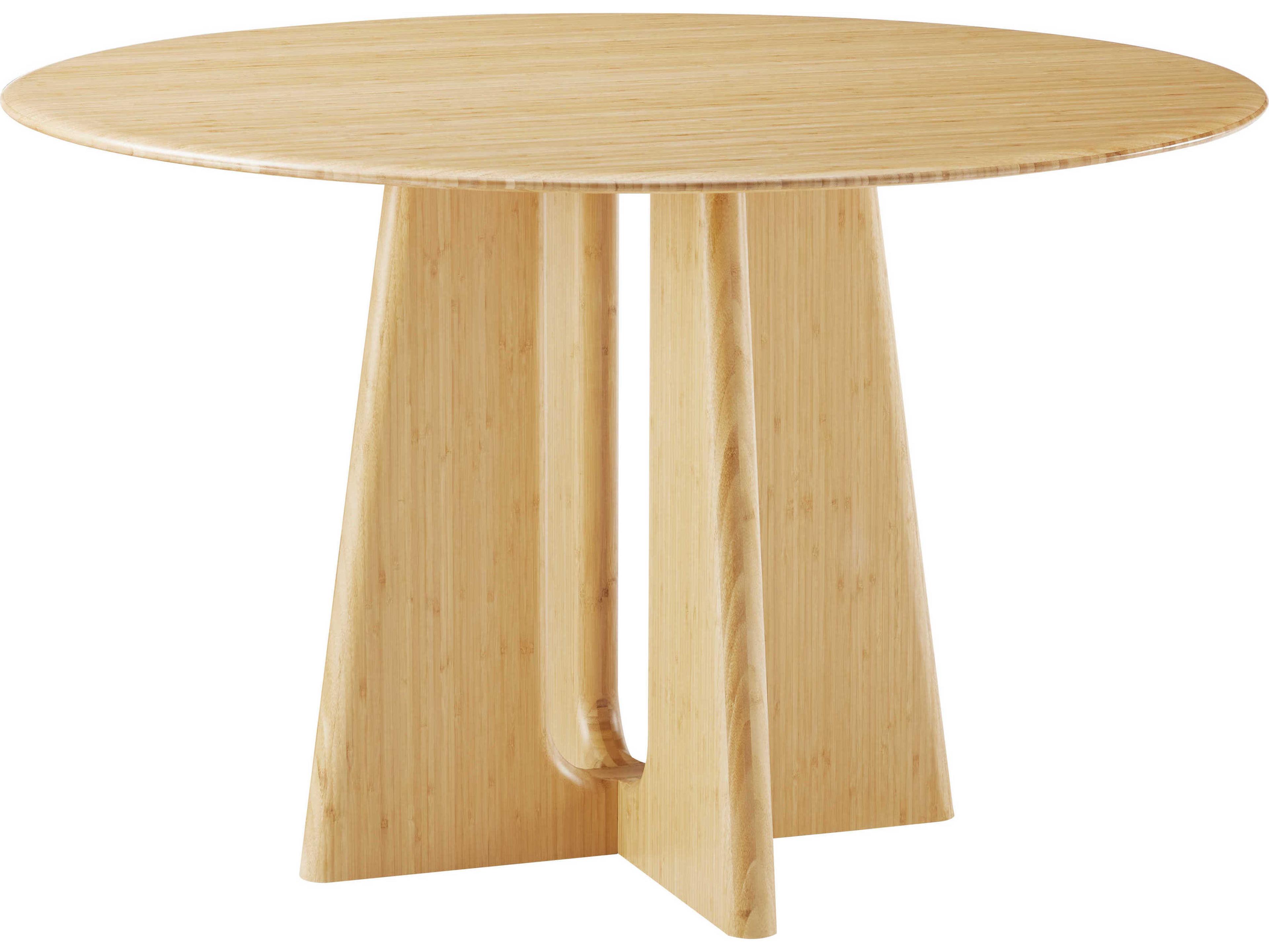 Greenington Luna Round Bamboo Wheat Dining Table