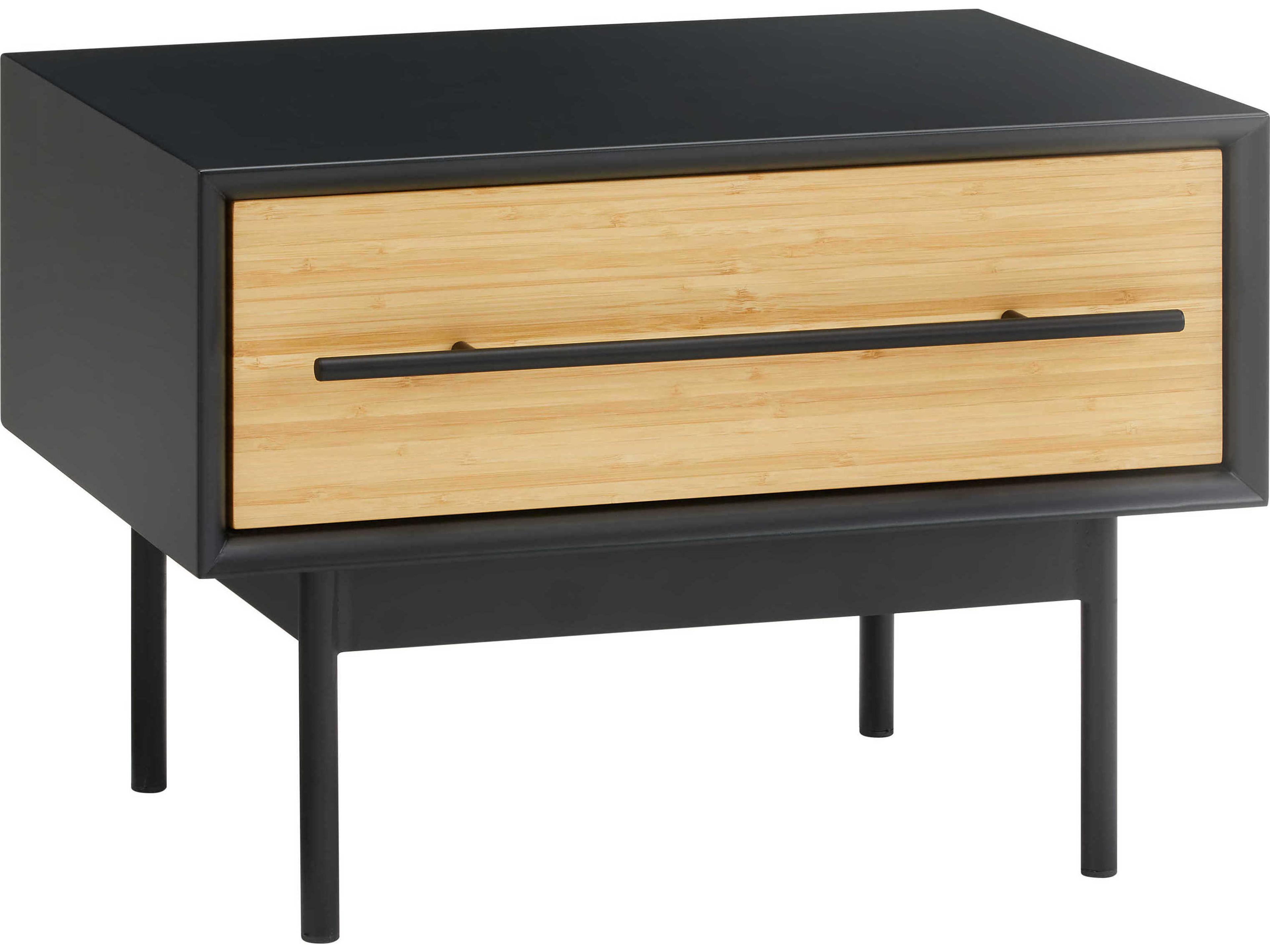 Greenington Santa Cruz 1-Drawer Black Bamboo Wood Chest Nightstand