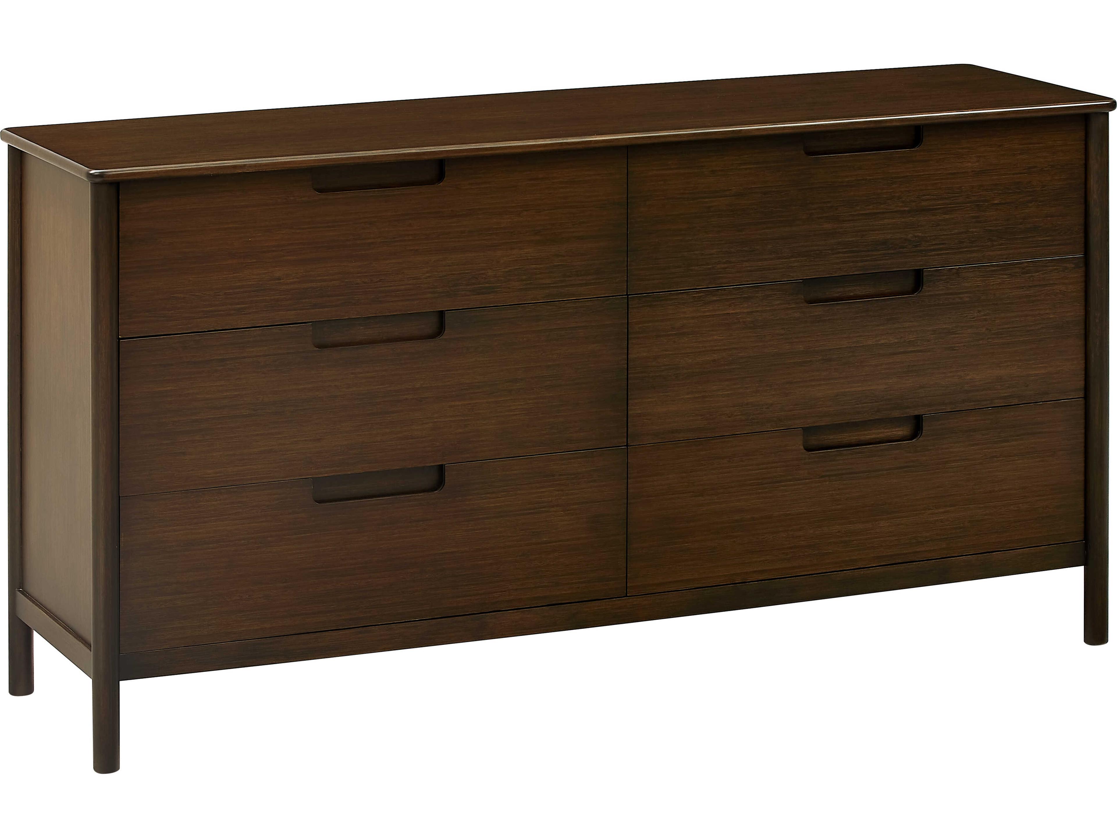 Greenington Weston 6-Drawers Brown Bamboo Wood Double Dresser