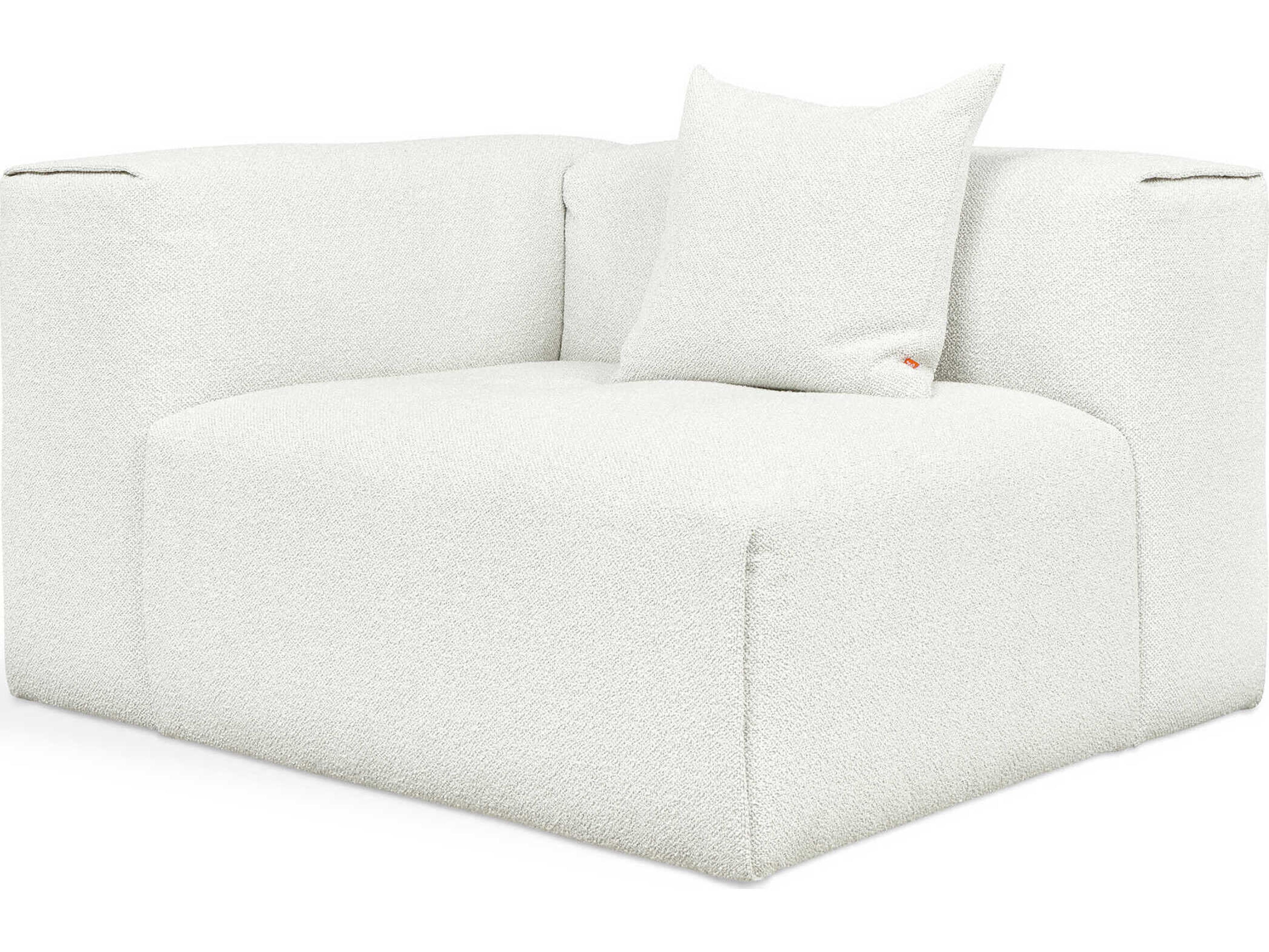 Gus* Modern Nest White Left Arm Modular Chair