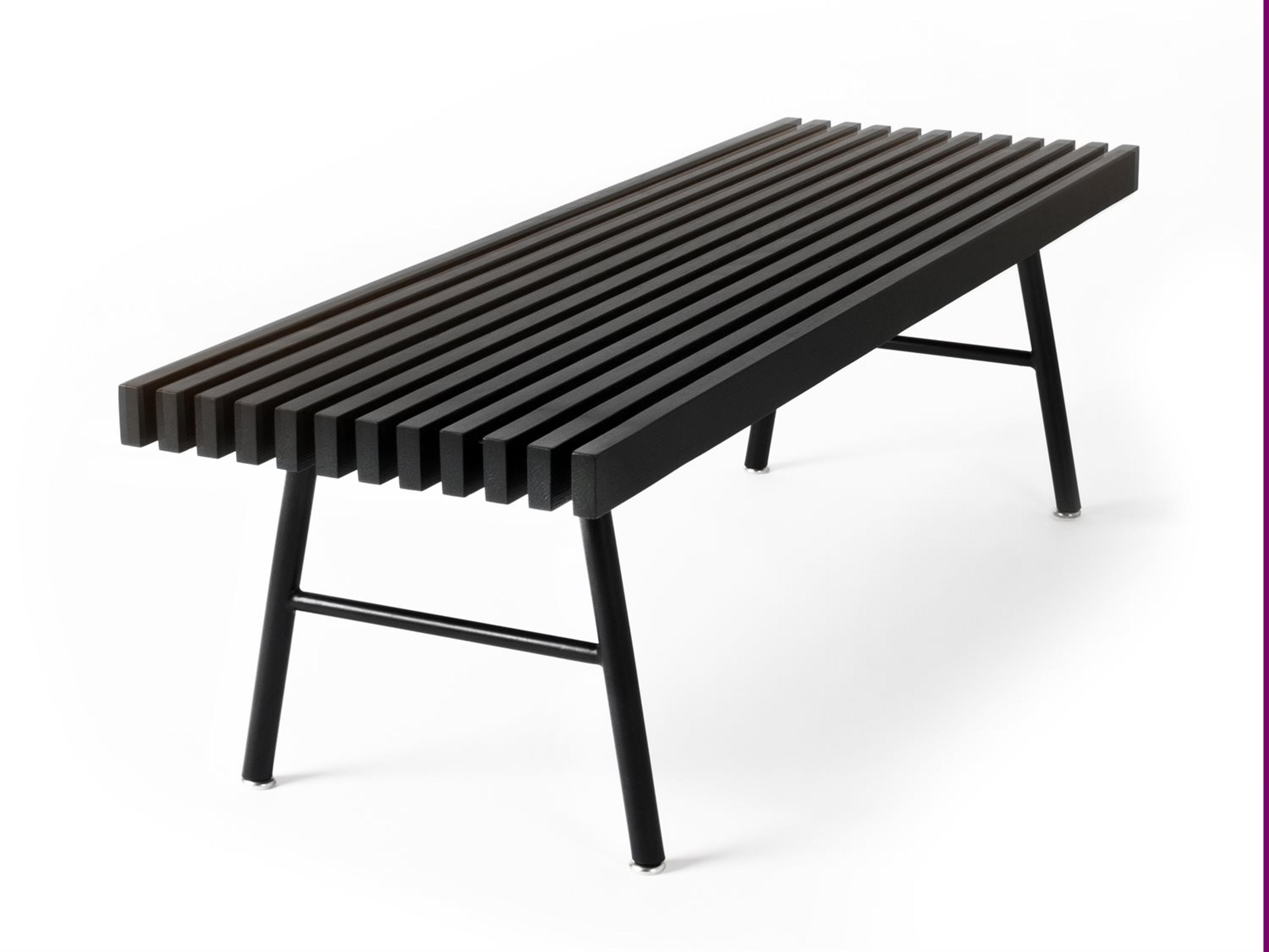 Gus* Modern Transit Black Ash Accent Bench