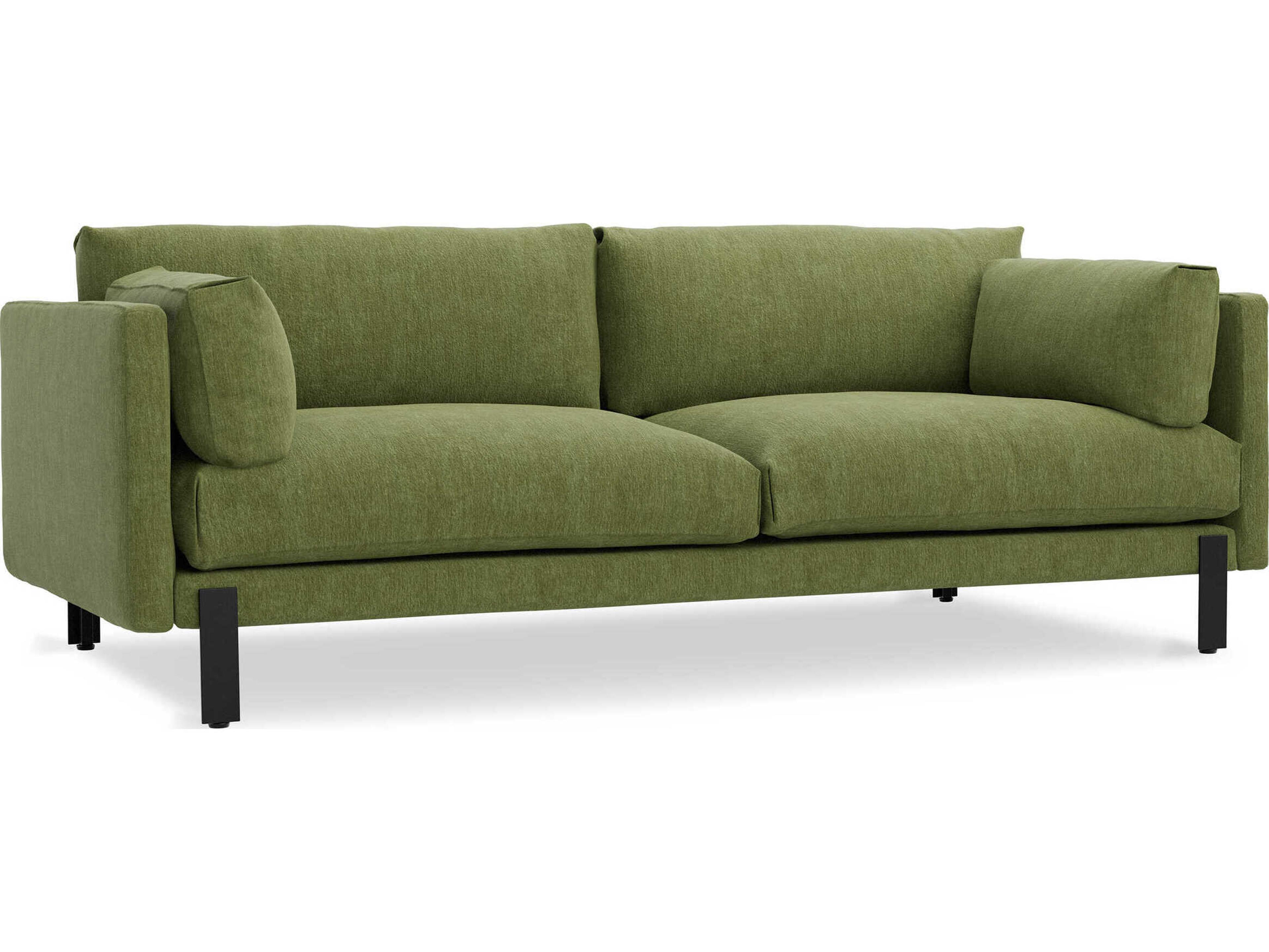 Gus* Modern Silverlake Bastille Clover Green Upholstered Sofa