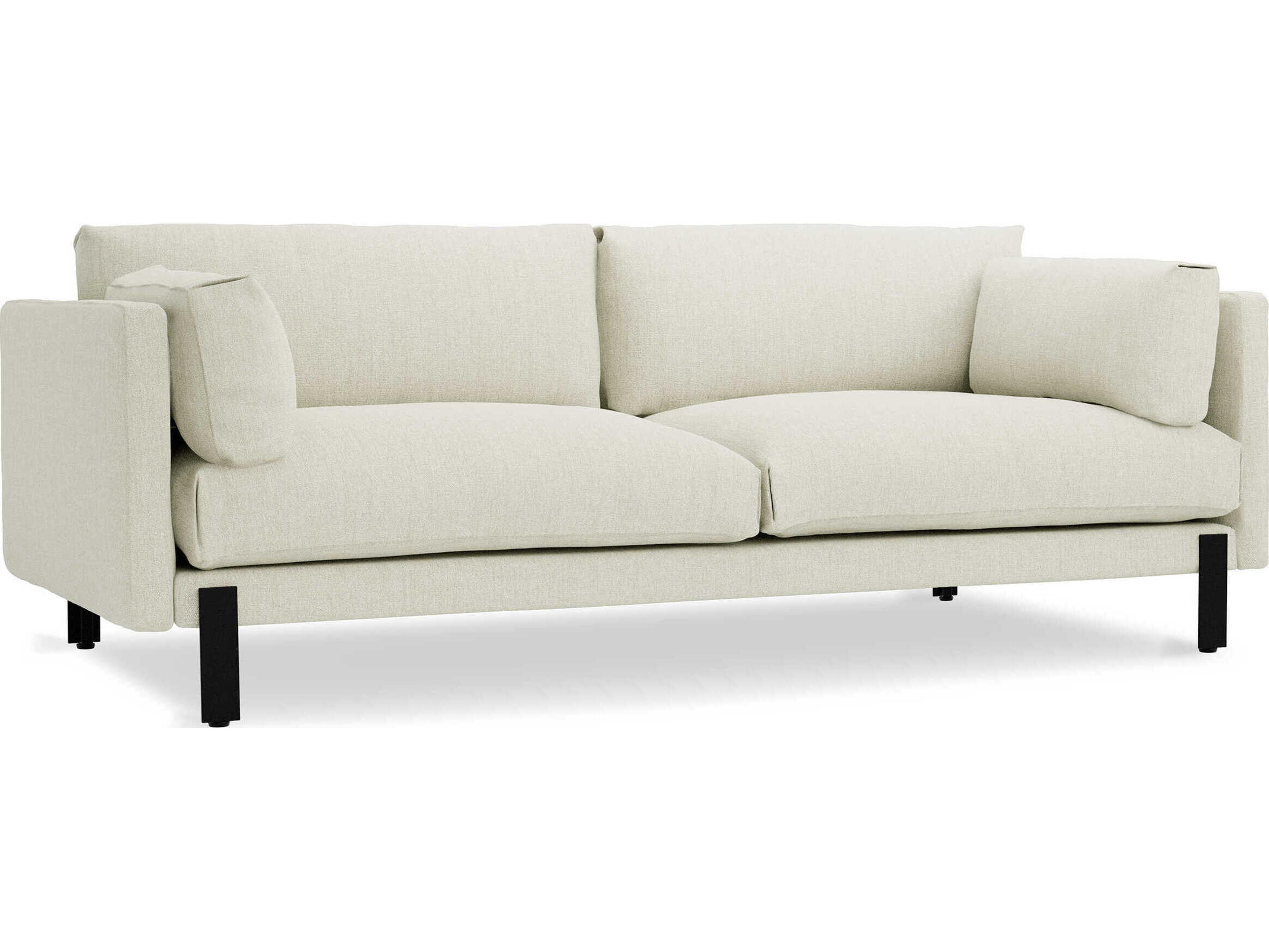 Gus* Modern Silverlake Sutton Canvas White Upholstered Sofa